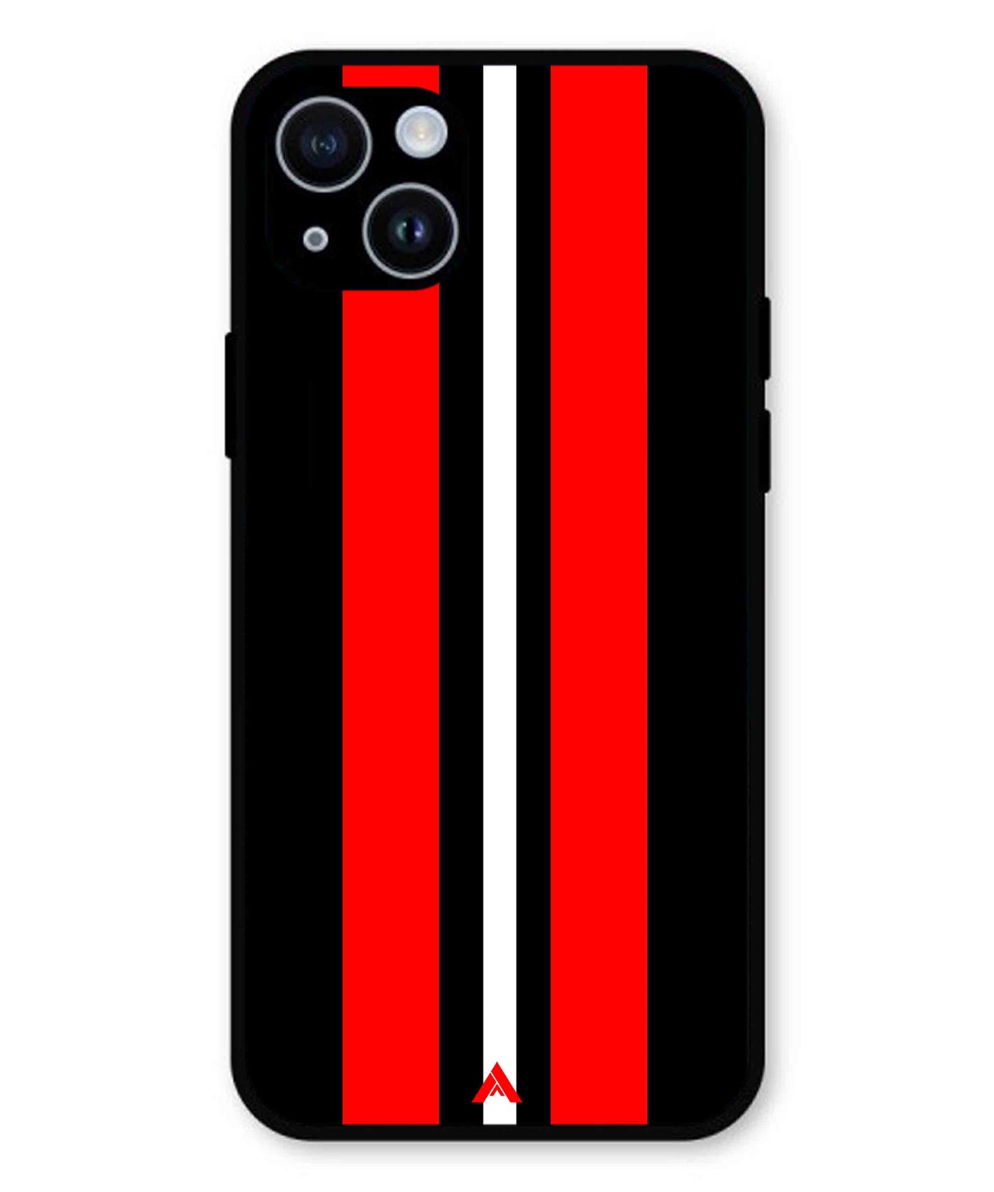 Stripe Pattern 8 Metal Back Cover Phone Case for iPhone 15 Plus