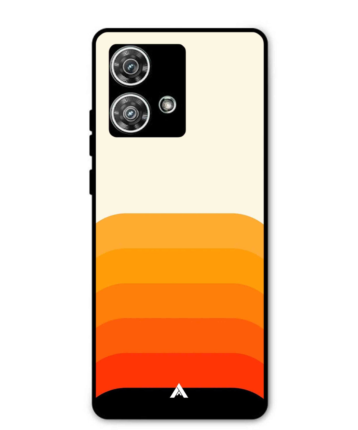 Stripe Pattern 9 Metal Back Cover Phone Case for Moto Edge 40 Neo
