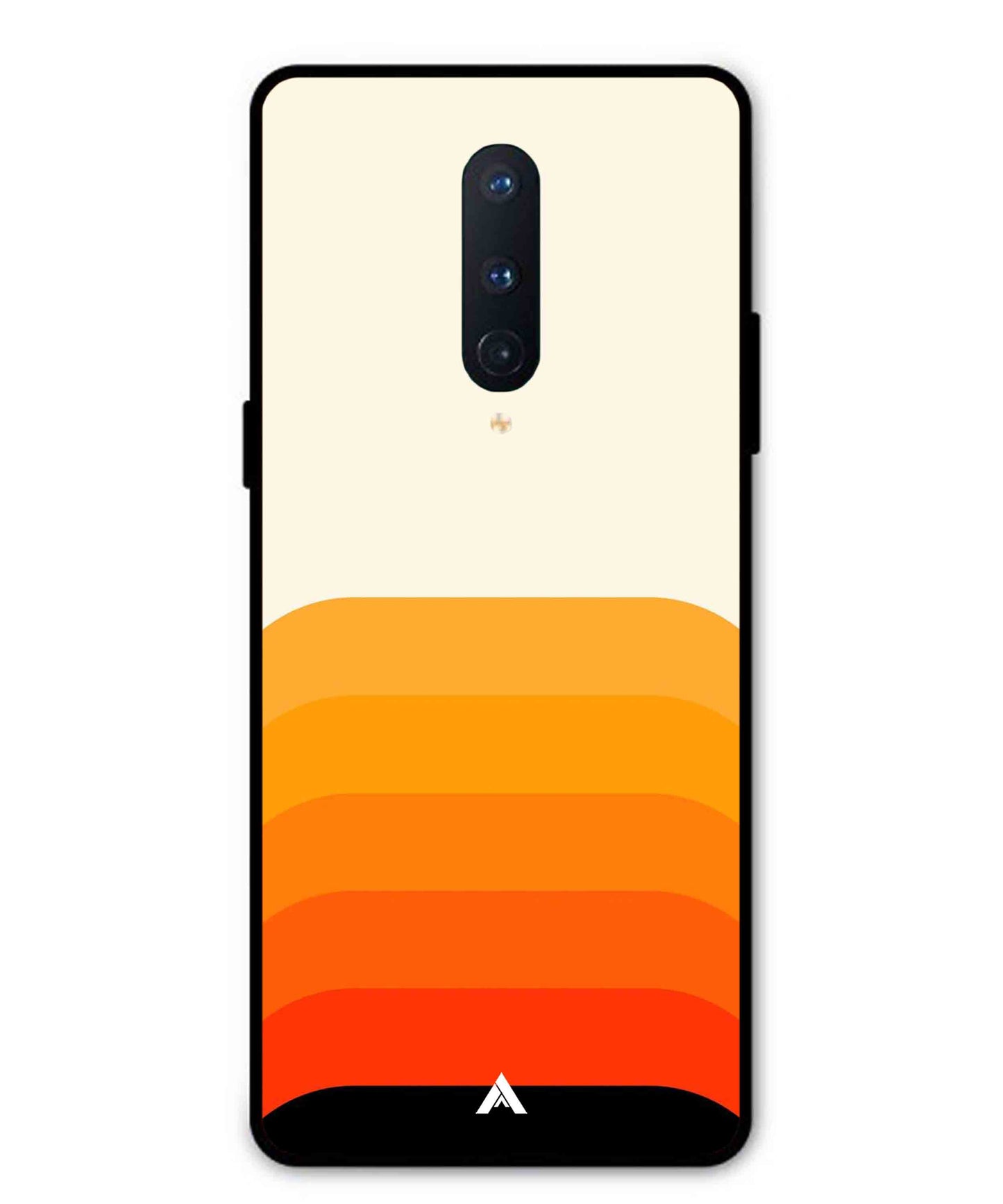 Stripe Pattern 9 Metal Back Cover Phone Case for Oneplus 8