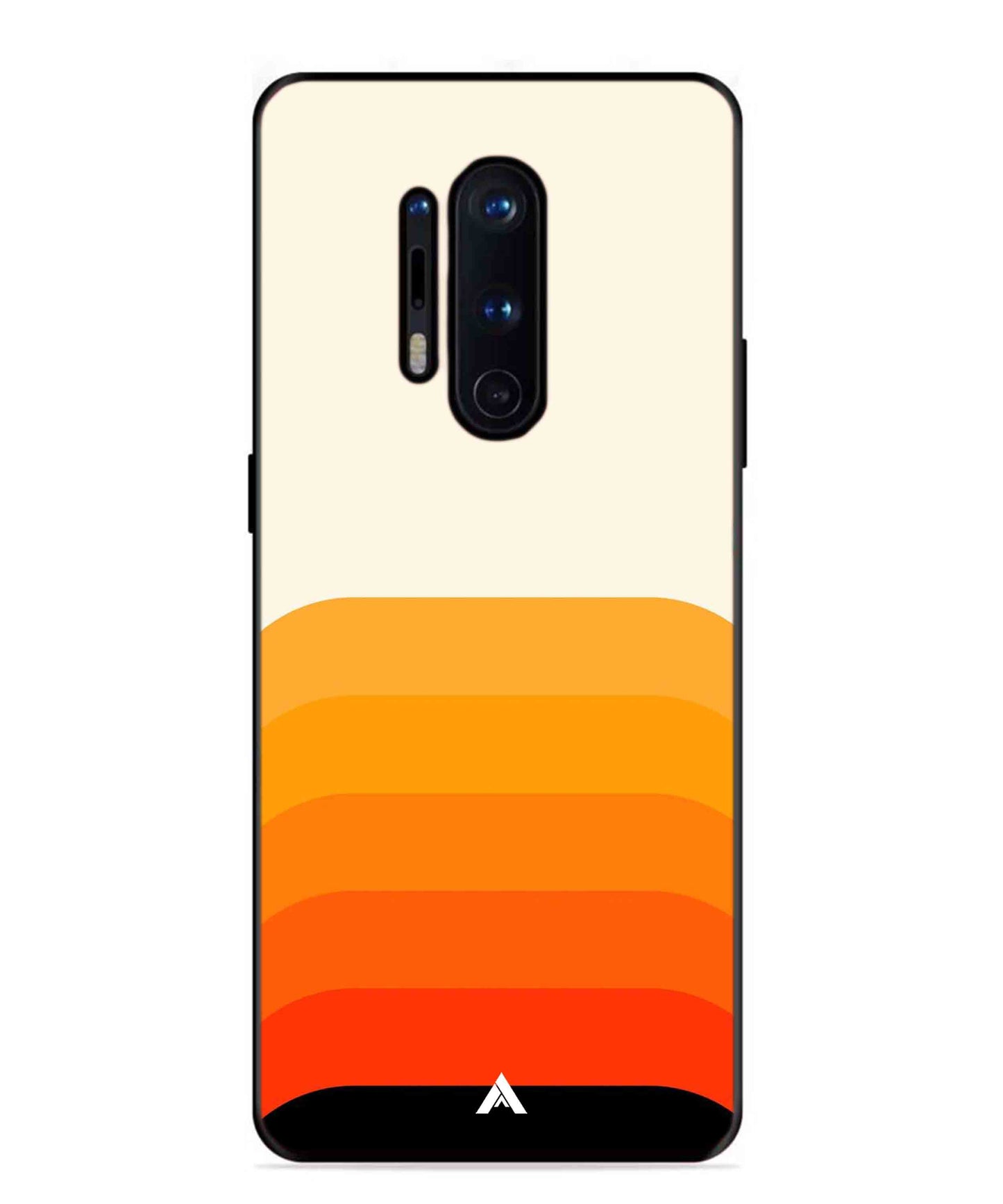 Stripe Pattern 9 Metal Back Cover Phone Case for Oneplus 8 Pro