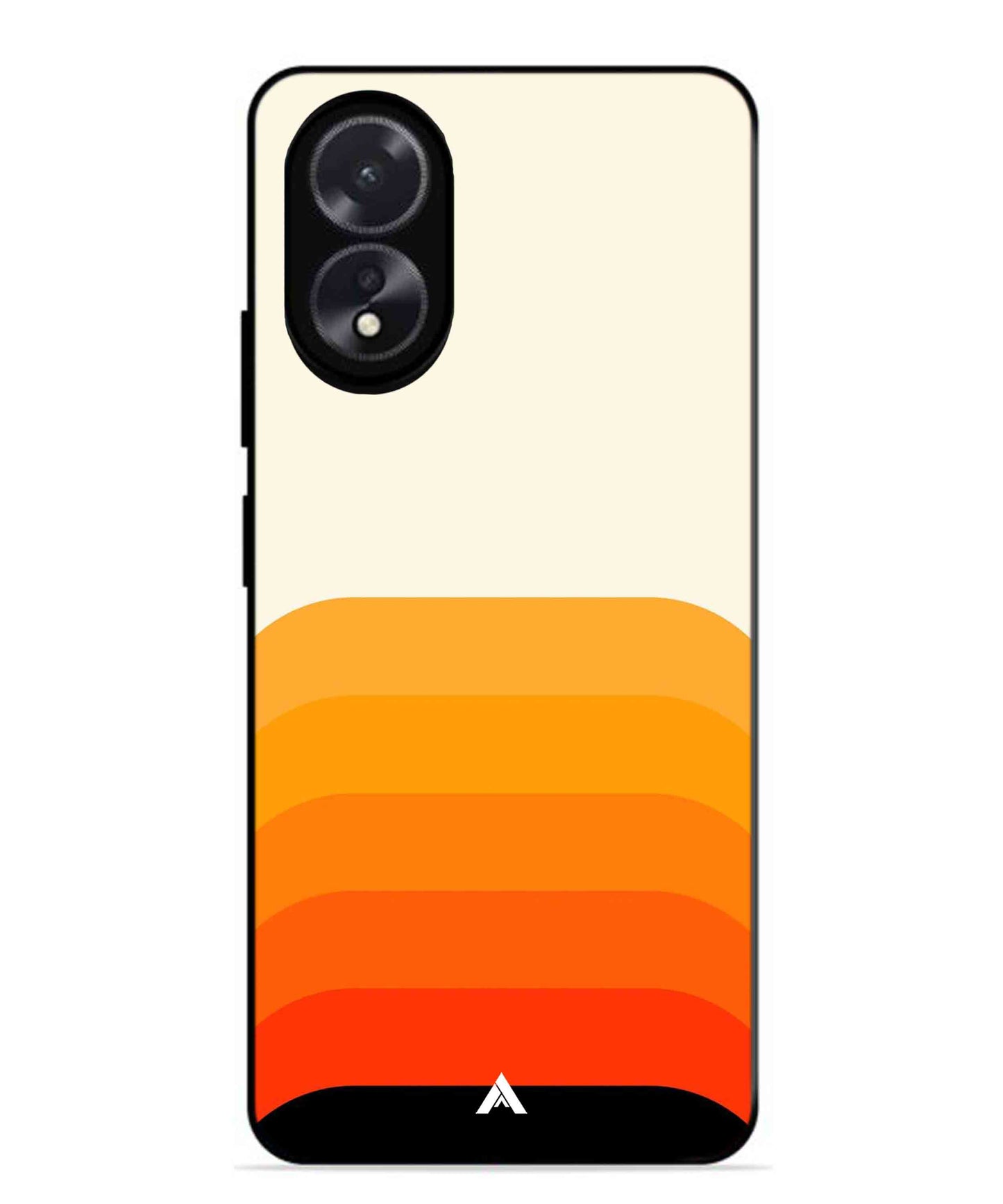 Stripe Pattern 9 Metal Back Cover Phone Case for Oppo A18