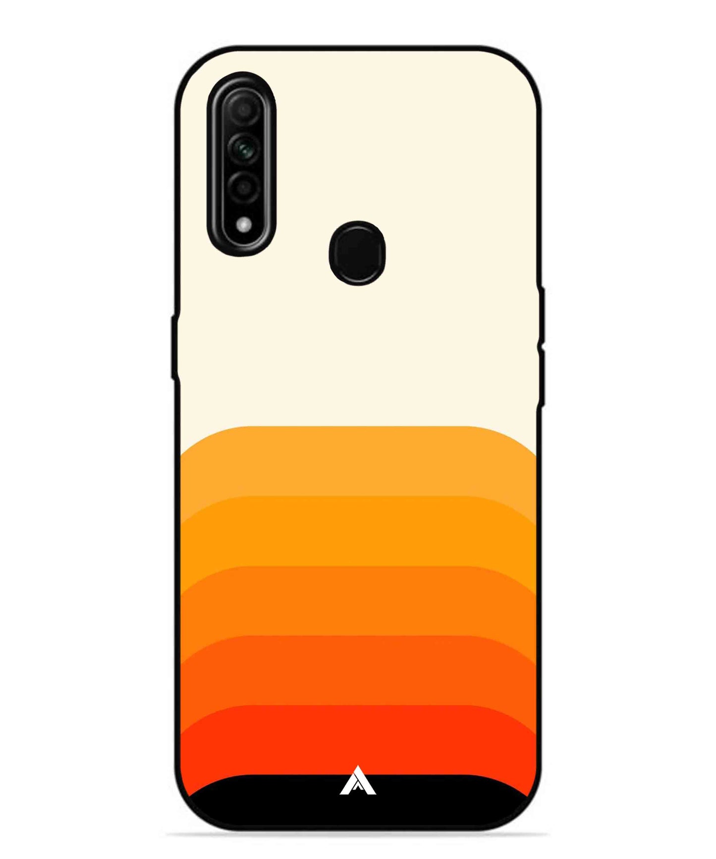 Stripe Pattern 9 Metal Back Cover Phone Case for Oppo A31