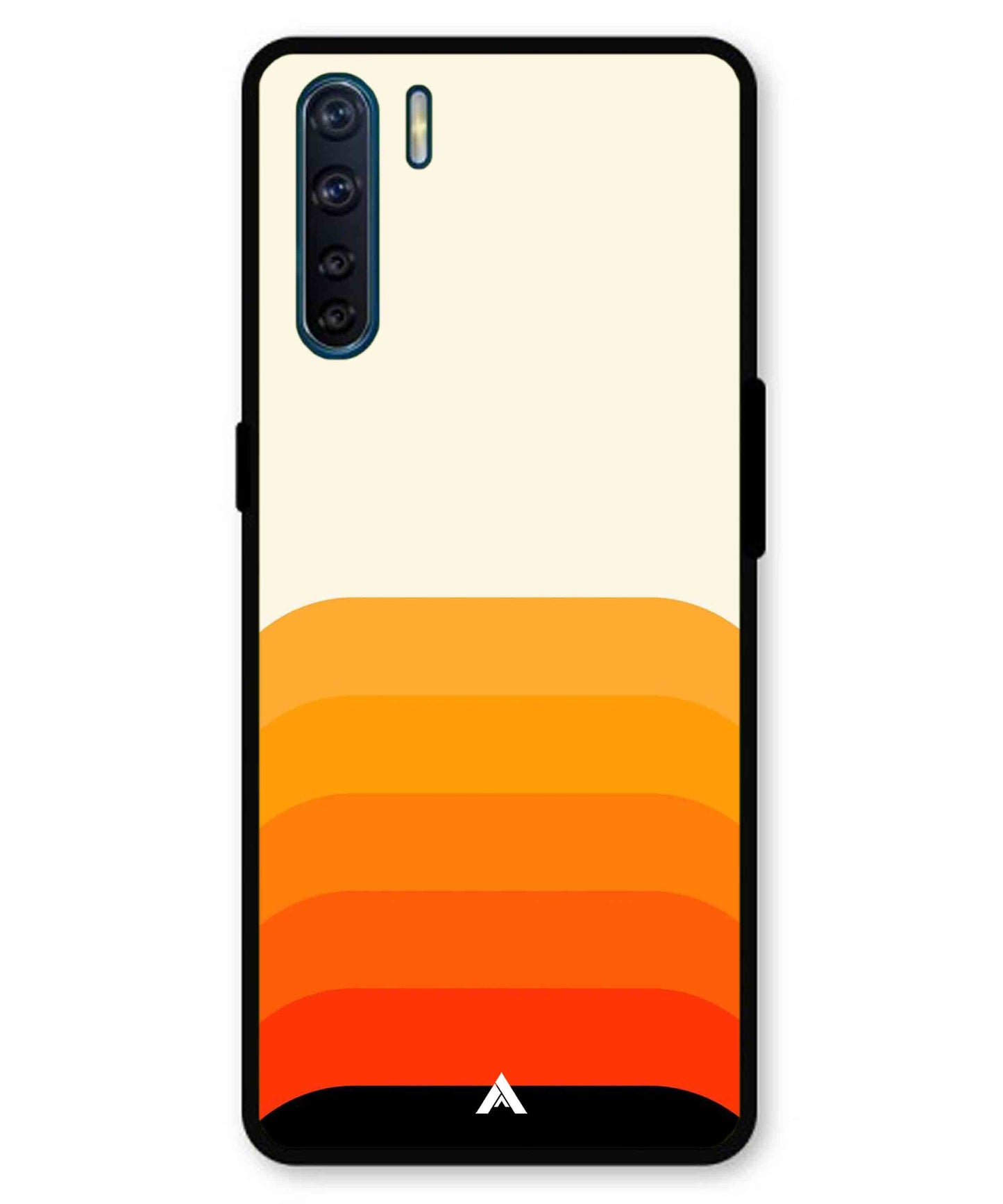 Stripe Pattern 9 Metal Back Cover Phone Case for Oppo A91