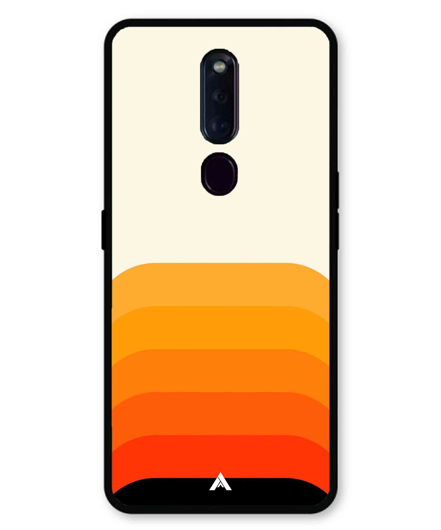 Stripe Pattern 9 Metal Back Cover Phone Case for Oppo F11 Pro