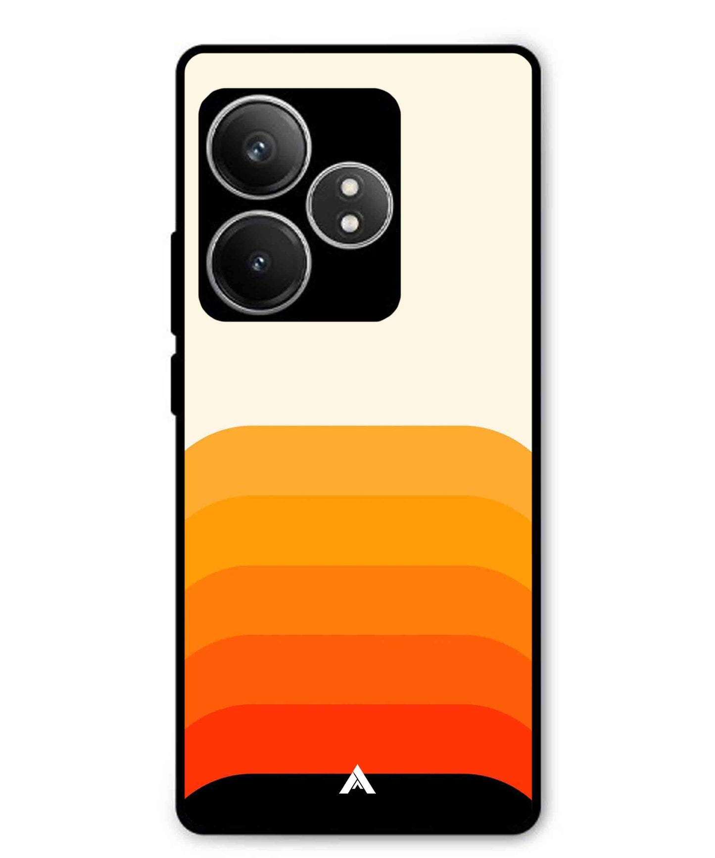 Stripe Pattern 9 Metal Back Cover Phone Case for Realme GT 6T