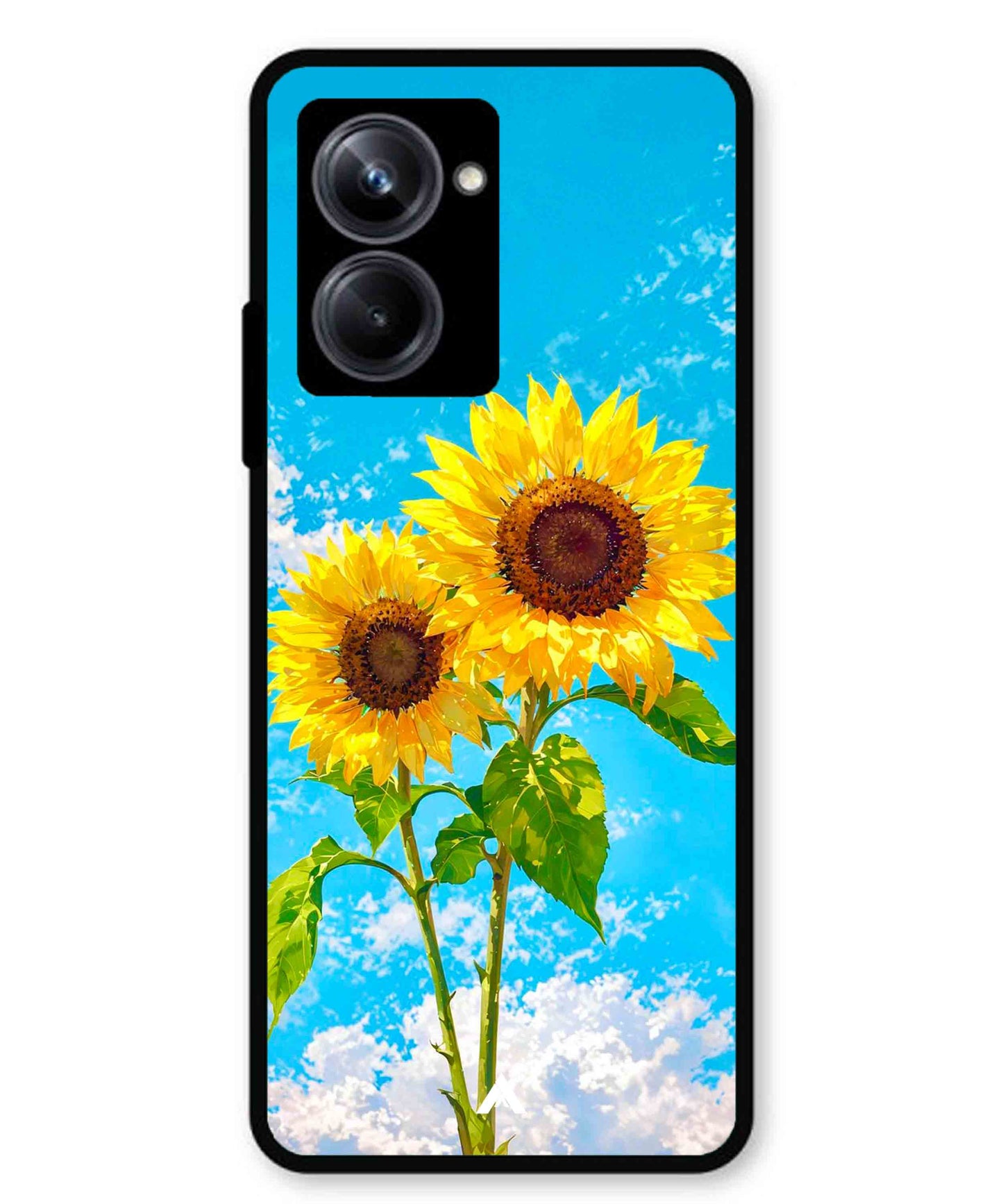 Sunflower Metal Back Cover Phone Case for Realme 10 Pro
