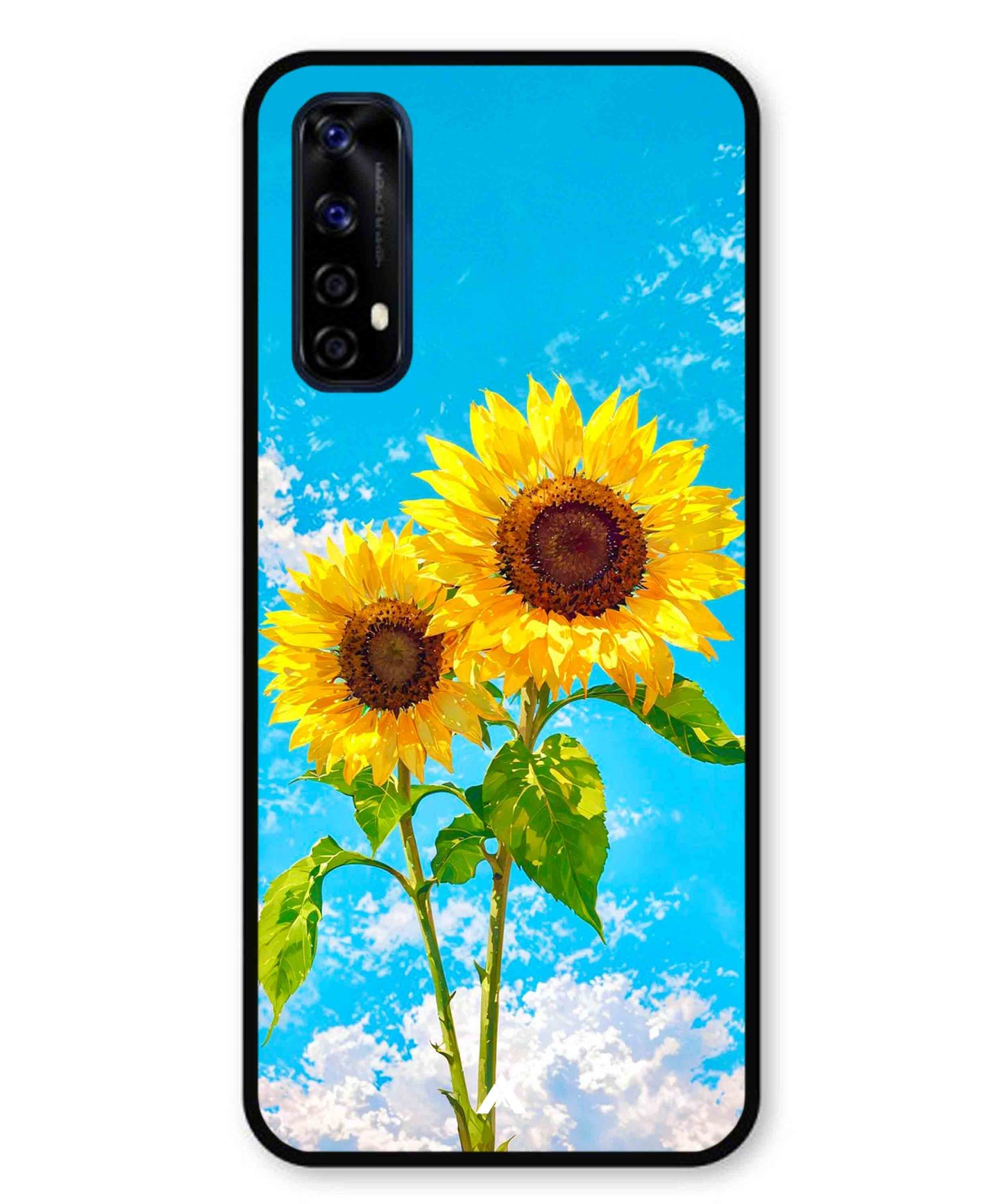 Sunflower Metal Back Cover Phone Case for Realme 7