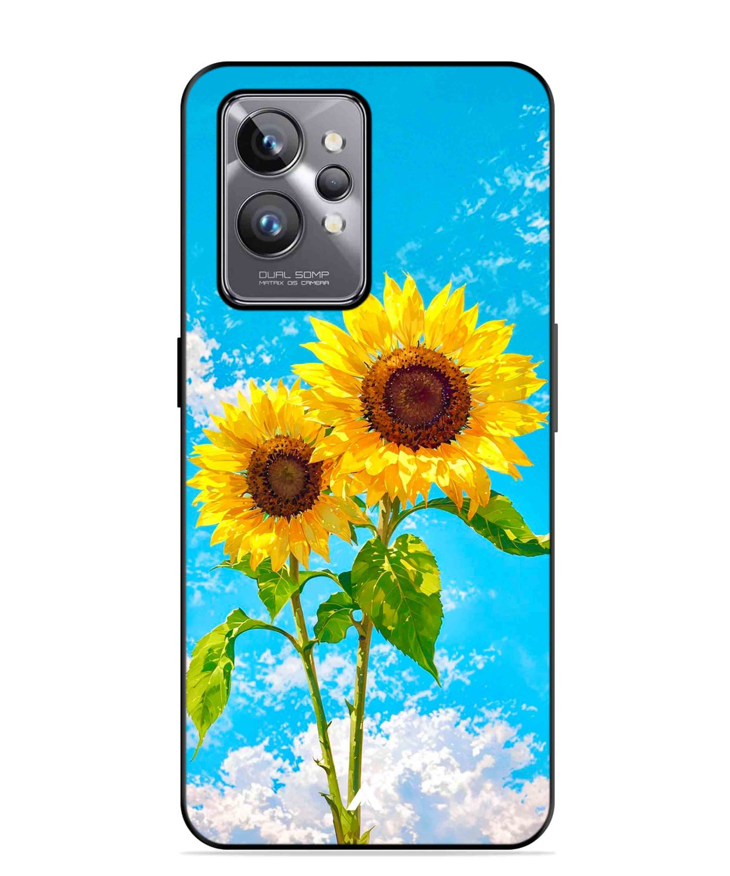 Sunflower Metal Back Cover Phone Case for Realme GT 2 Pro