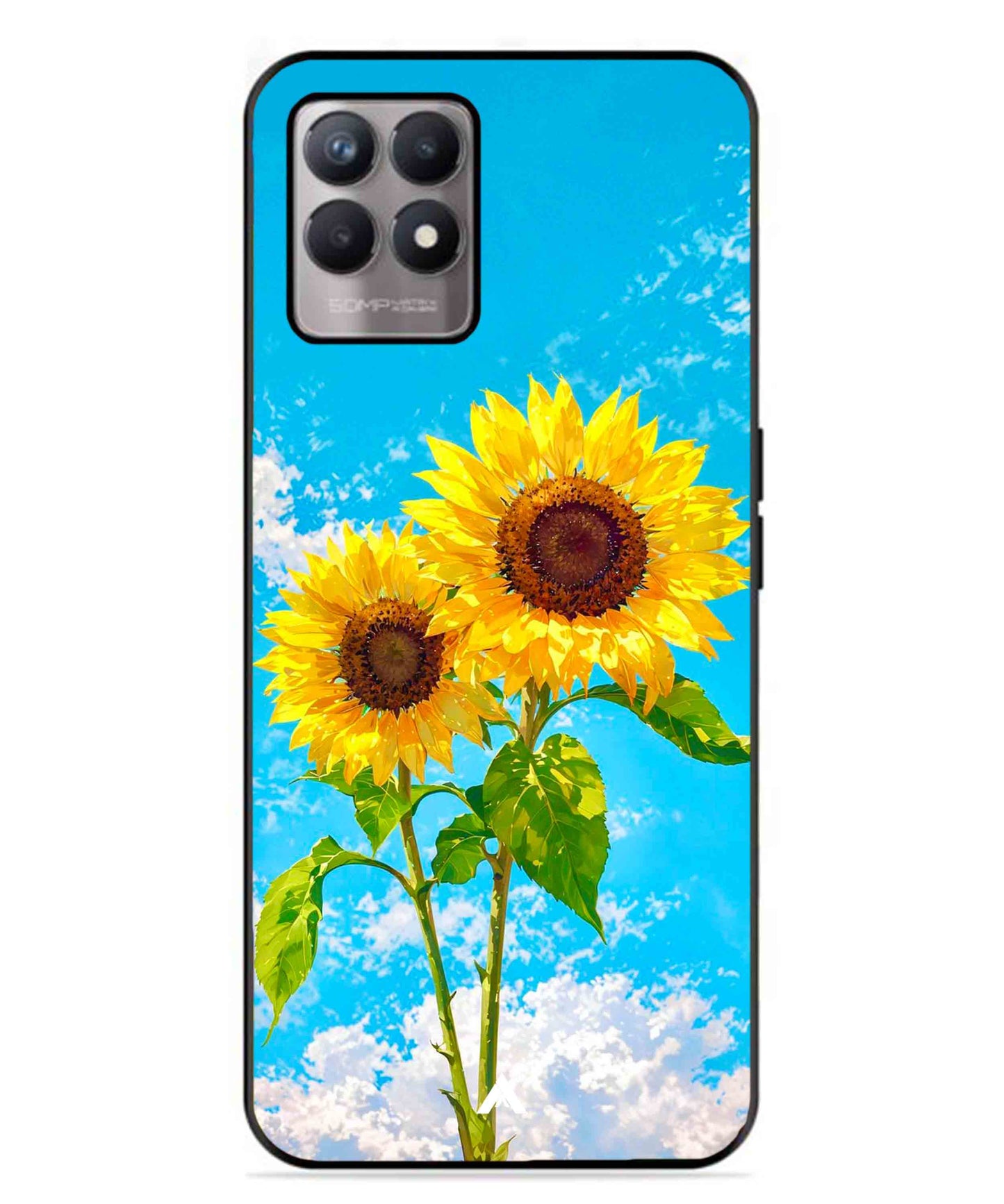 Sunflower Metal Back Cover Phone Case for Realme Narzo 50