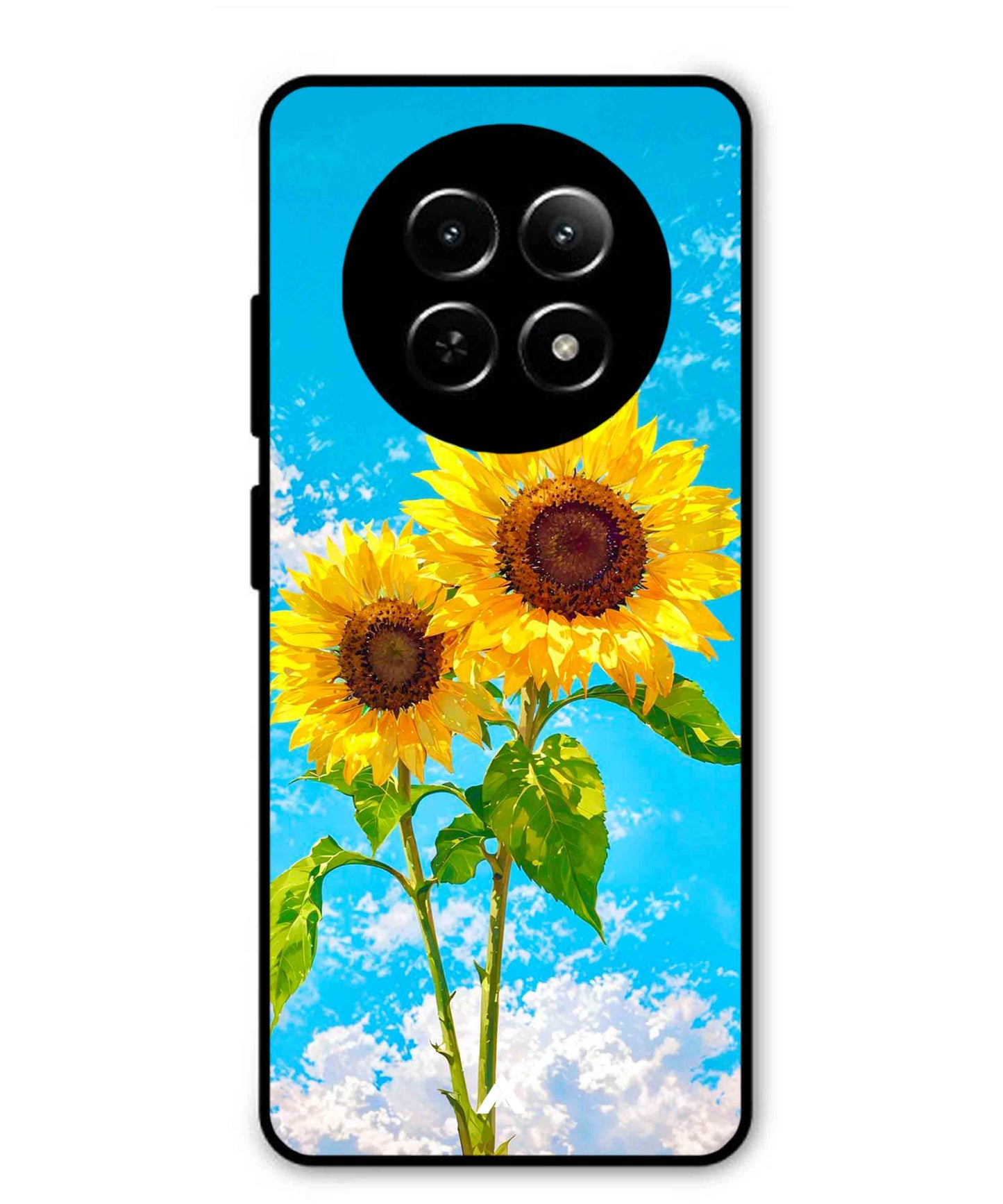 Sunflower Metal Back Cover Phone Case for Realme Narzo N65