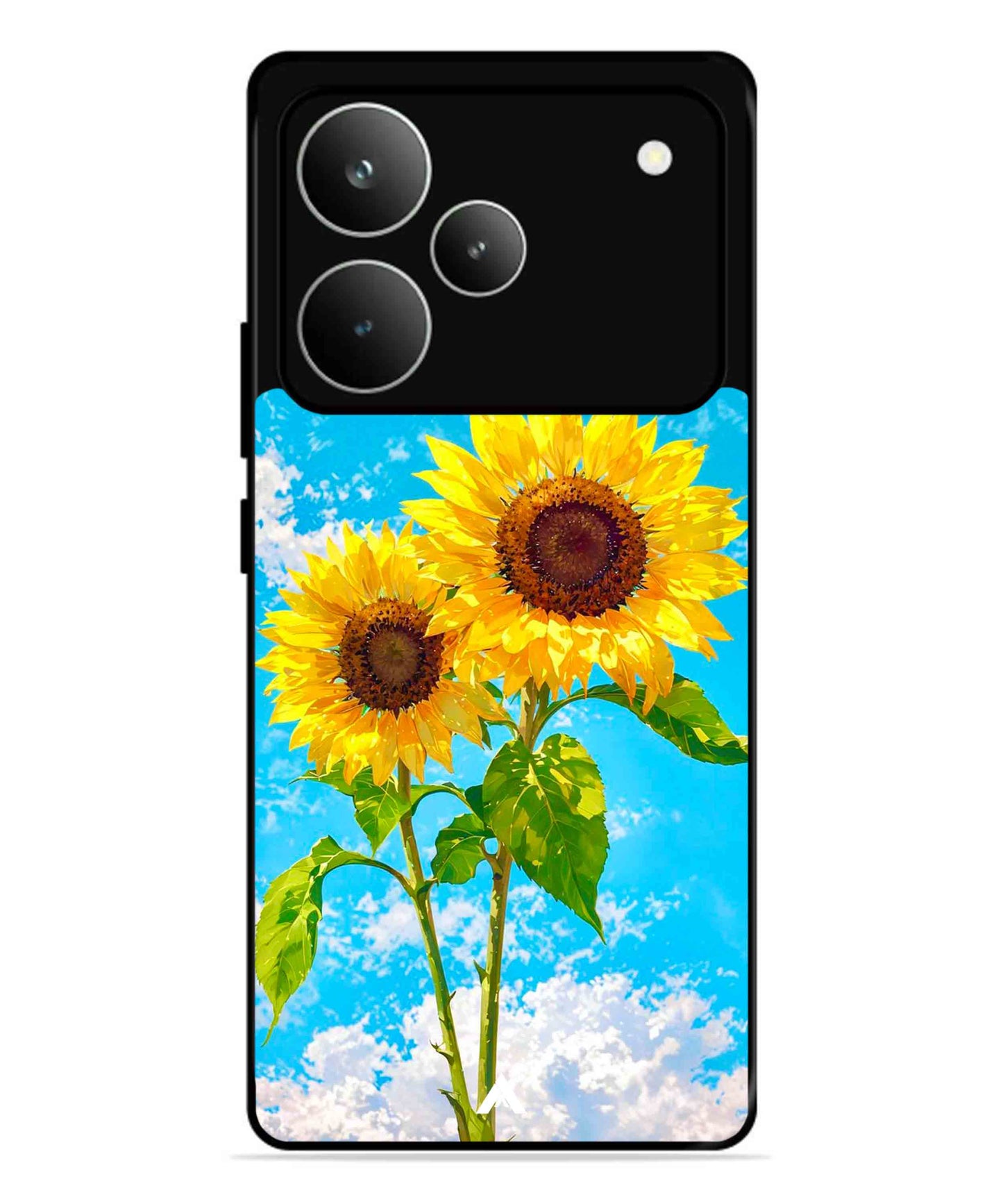 Sunflower Metal Back Cover Phone Case for Realme P4 Pro
