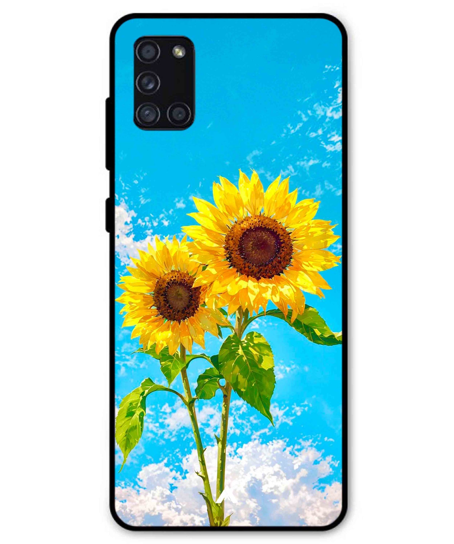 Sunflower Metal Back Cover Phone Case for Samsung Galaxy A31