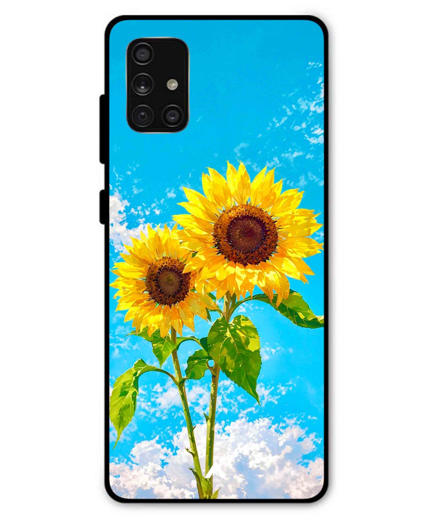 Sunflower Metal Back Cover Phone Case for Samsung Galaxy A71
