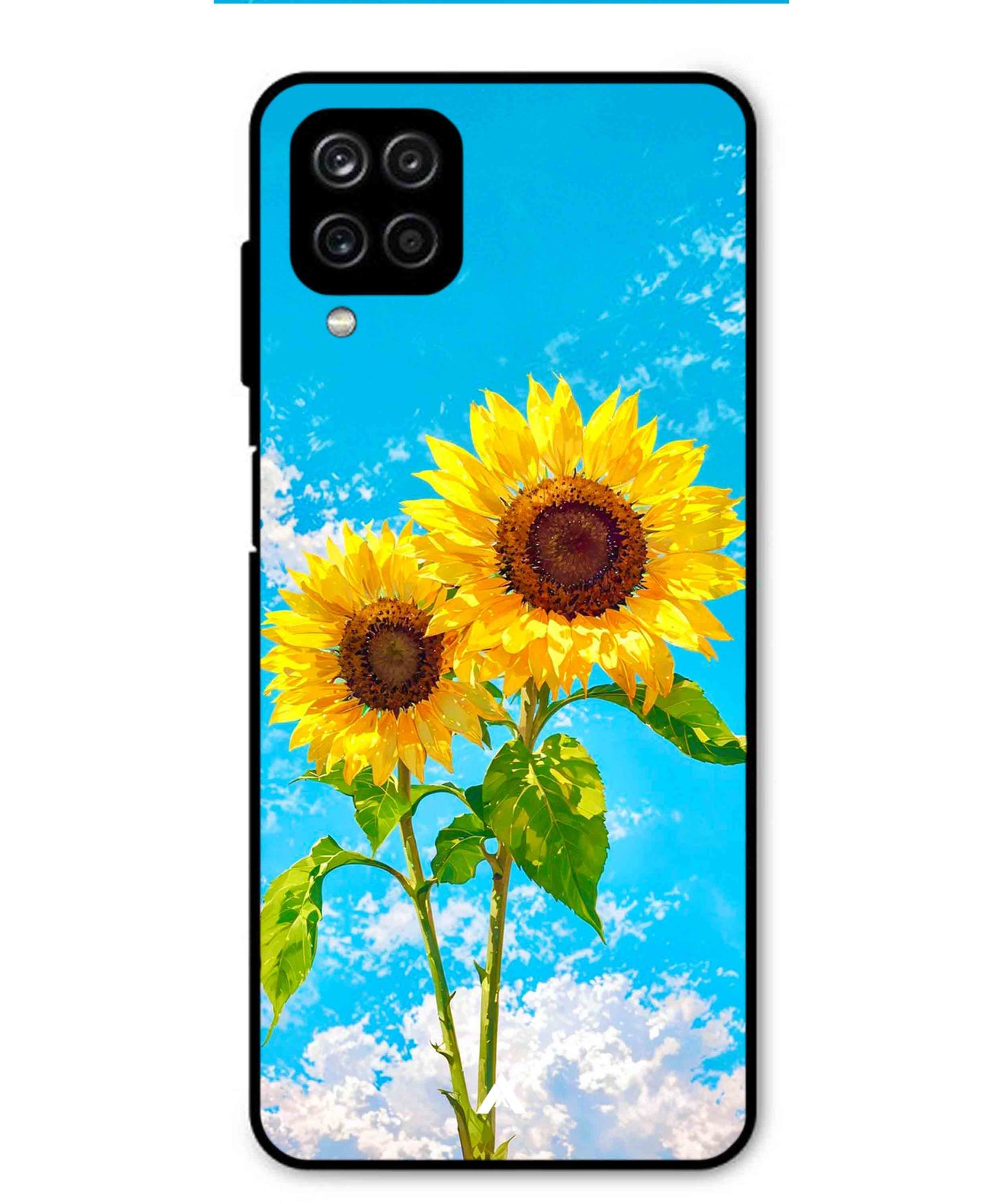 Sunflower Metal Back Cover Phone Case for Samsung Galaxy M12