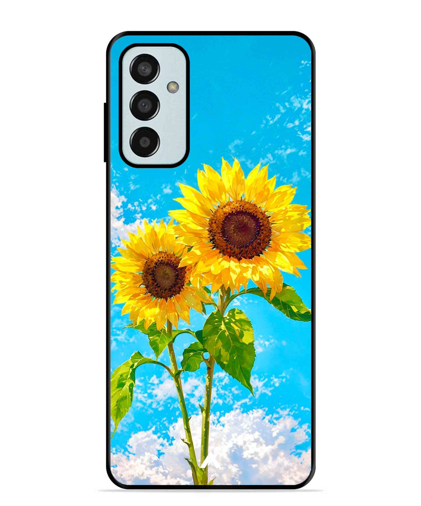 Sunflower Metal Back Cover Phone Case for Samsung Galaxy M13 4G