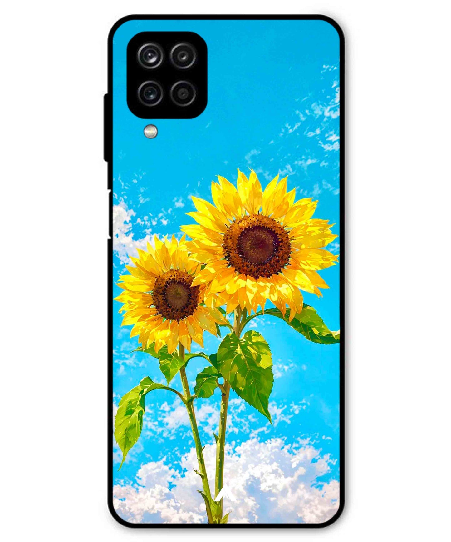 Sunflower Metal Back Cover Phone Case for Samsung Galaxy M42