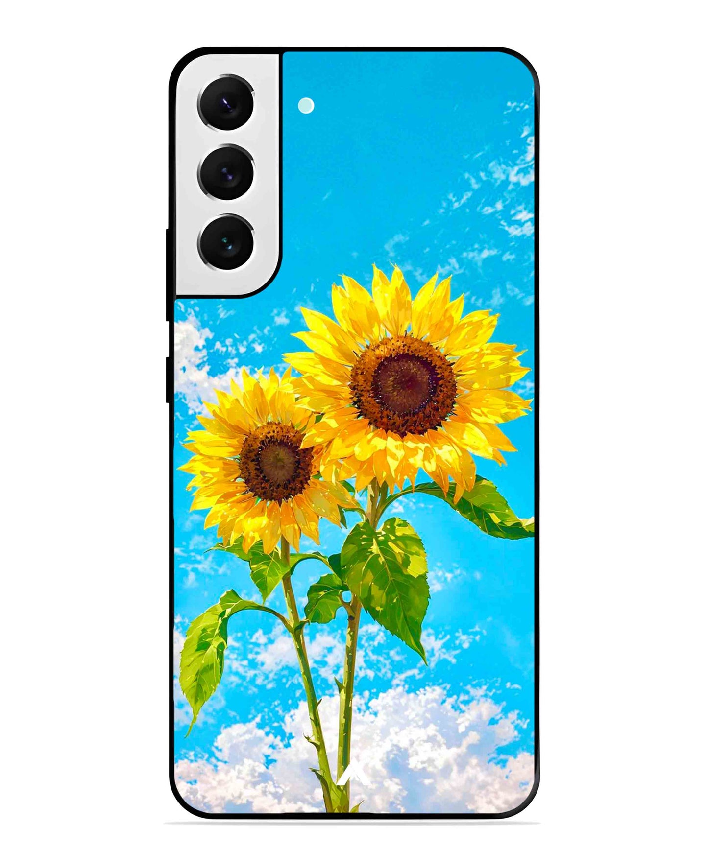 Sunflower Metal Back Cover Phone Case for Samsung Galaxy S22 Plus