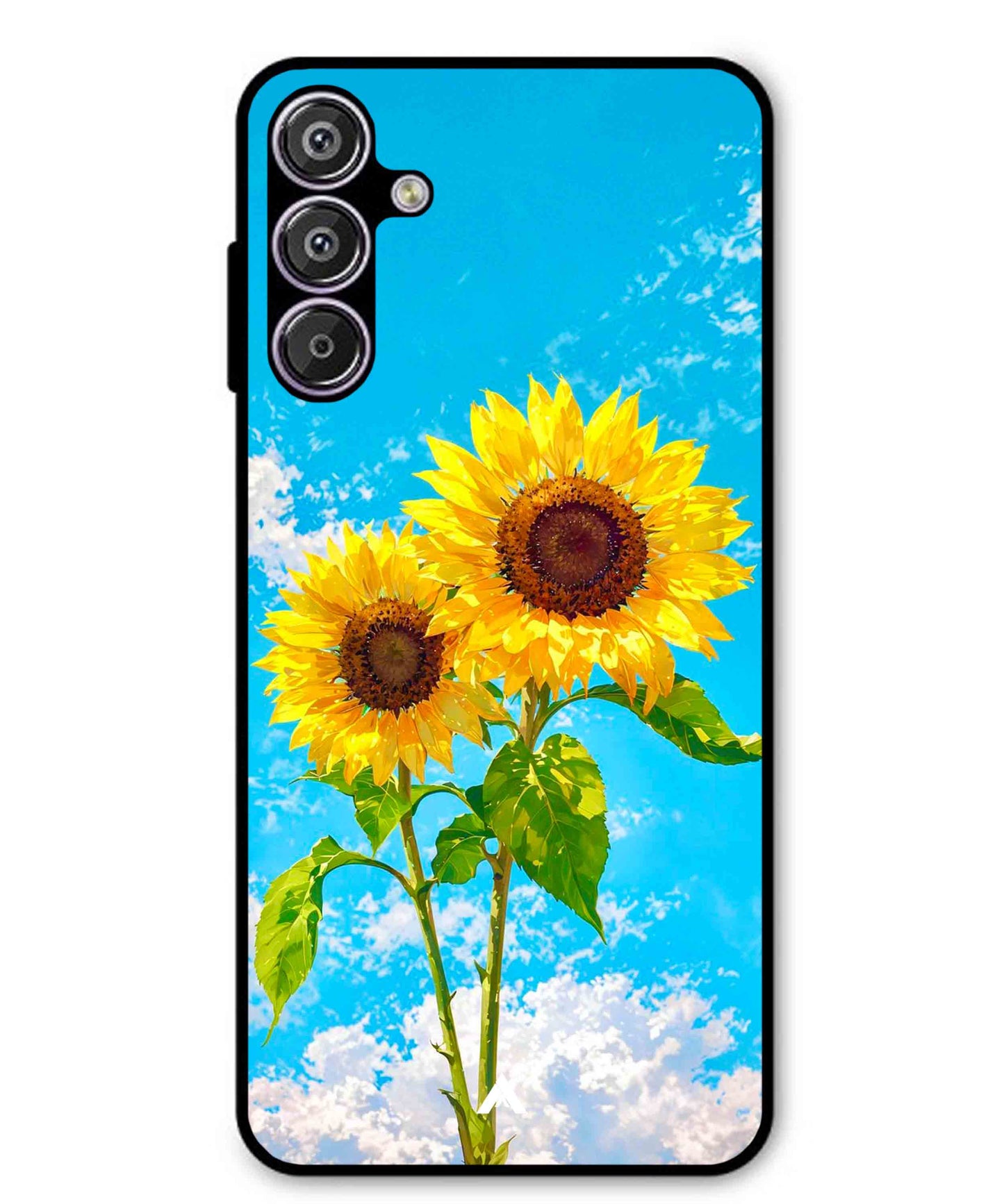 Sunflower Metal Back Cover Phone Case for Samsung Galaxy S25 Plus