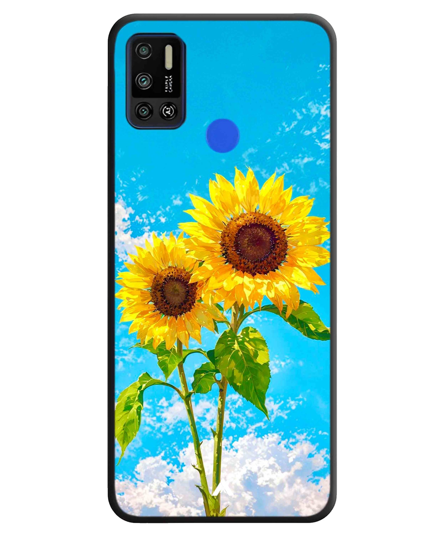 Sunflower Metal Back Cover Phone Case for Tecno Spark 6 Air