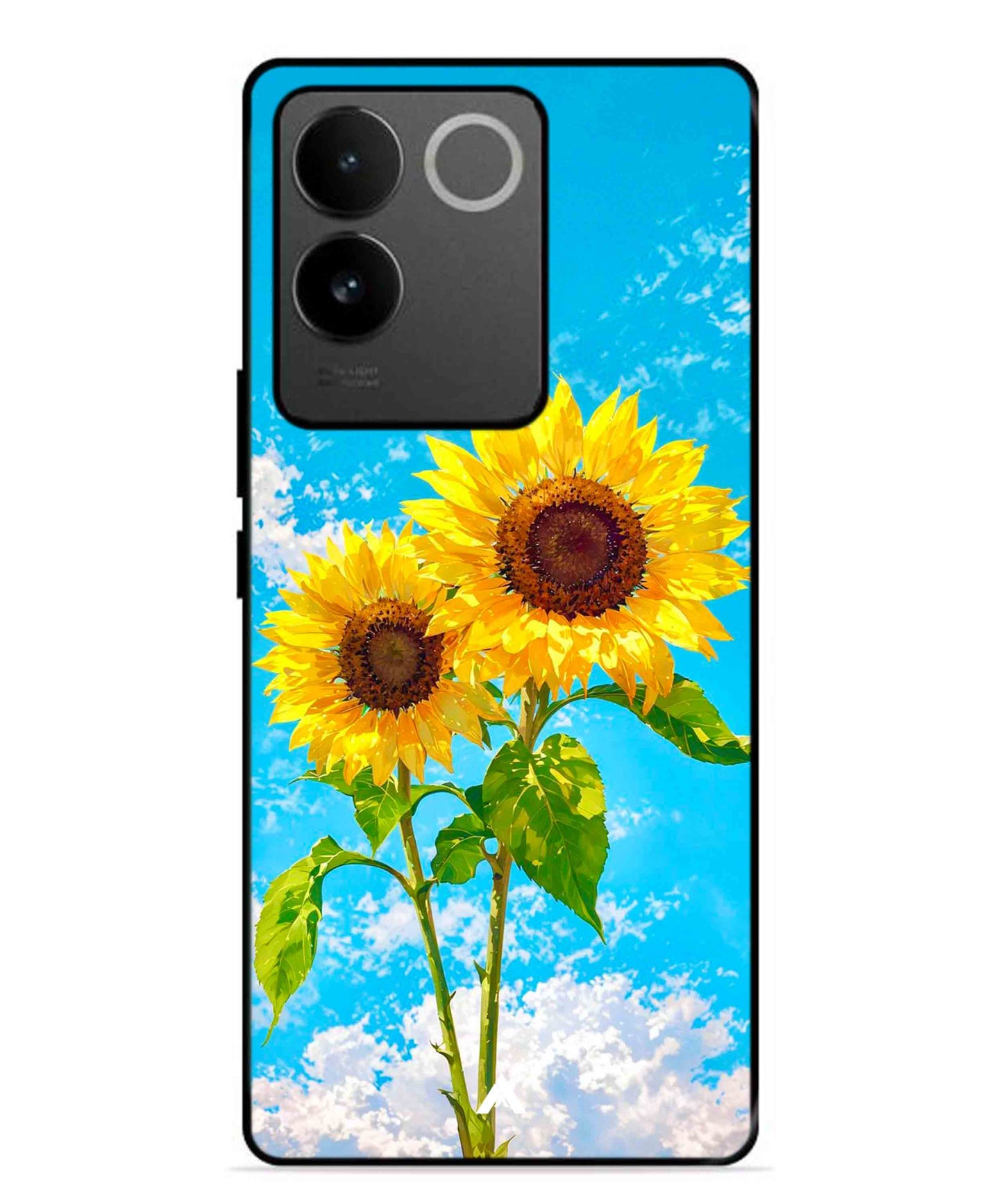 Sunflower Metal Back Cover Phone Case for Vivo T2 Pro