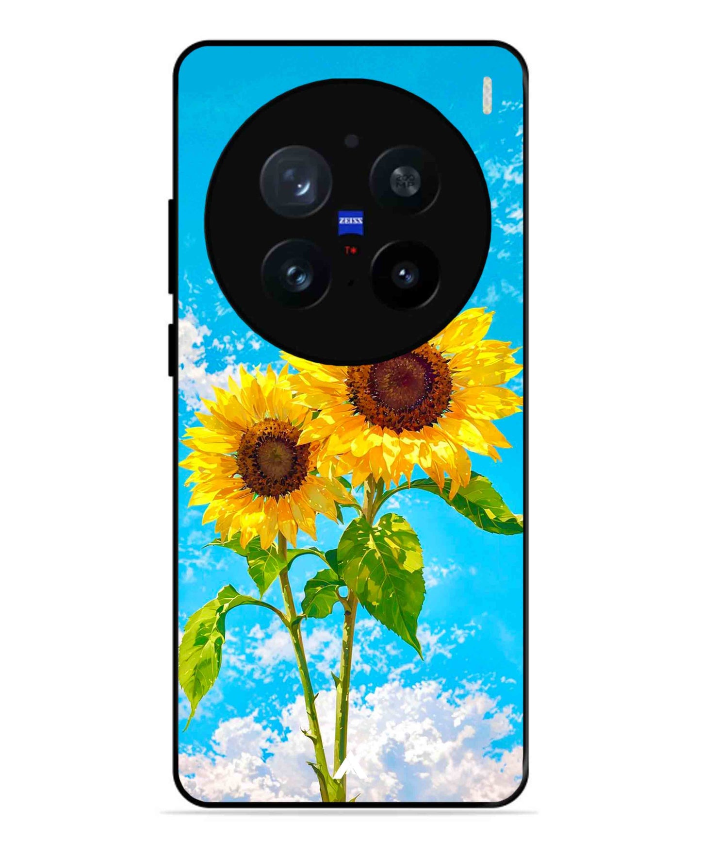 Sunflower Metal Back Cover Phone Case for Vivo X200 Pro