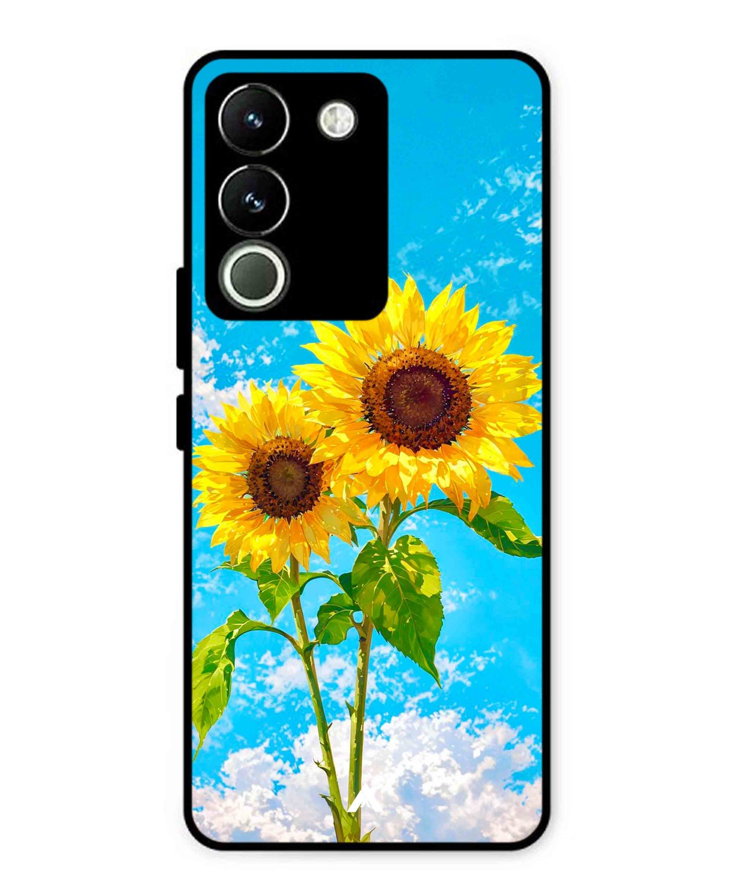 Sunflower Metal Back Cover Phone Case for Vivo Y200
