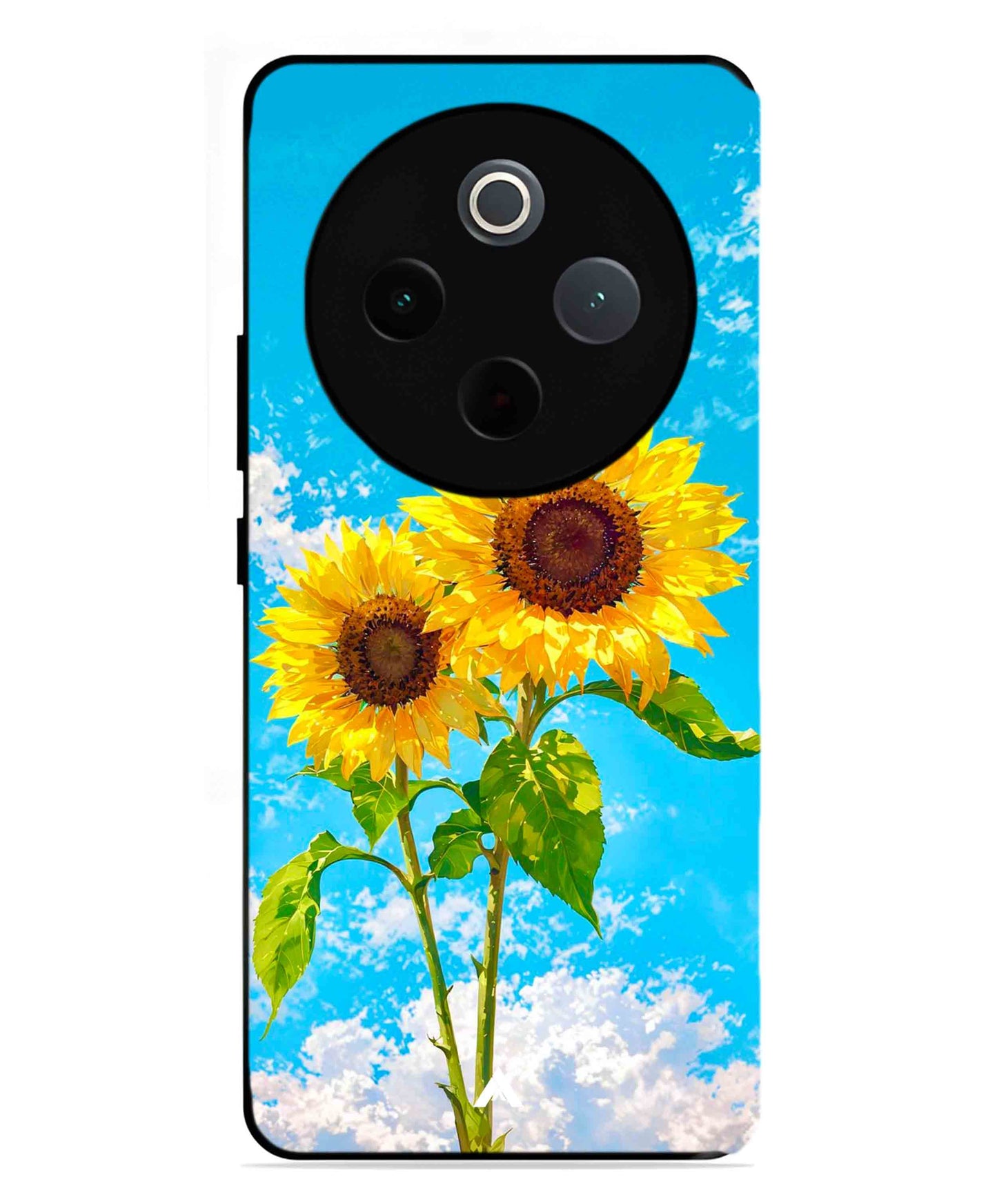 Sunflower Metal Back Cover Phone Case for Vivo Y300 Pro