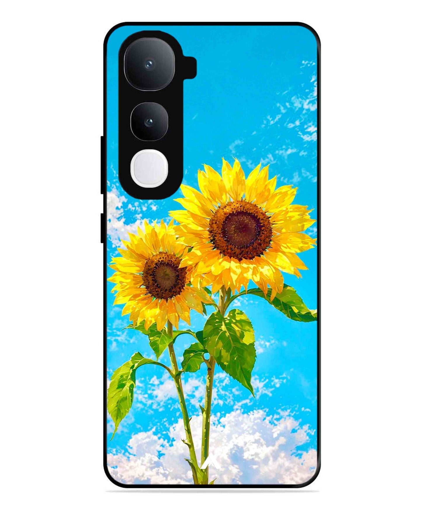 Sunflower Metal Back Cover Phone Case for Vivo Y400