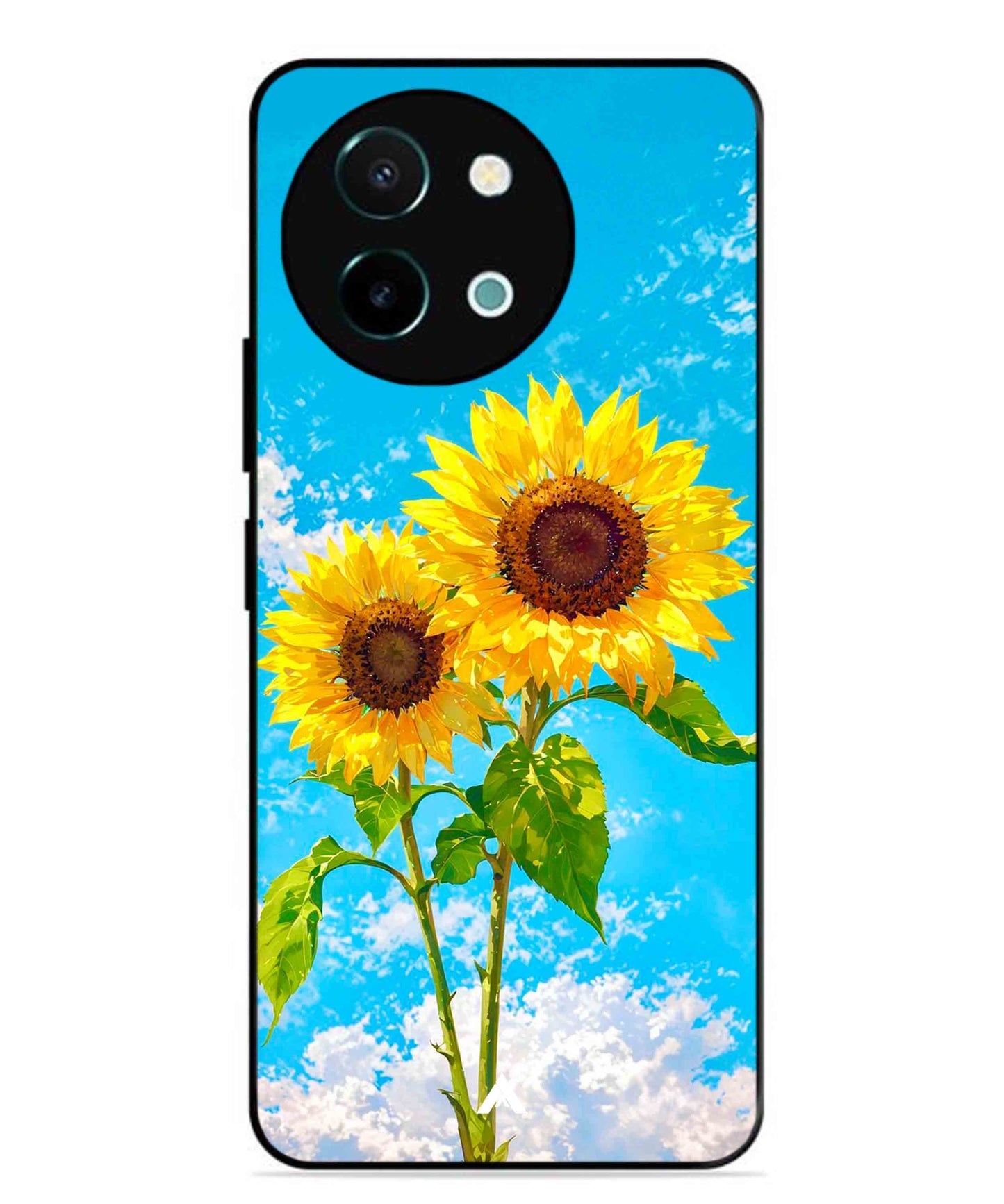 Sunflower Metal Back Cover Phone Case for Vivo Y58