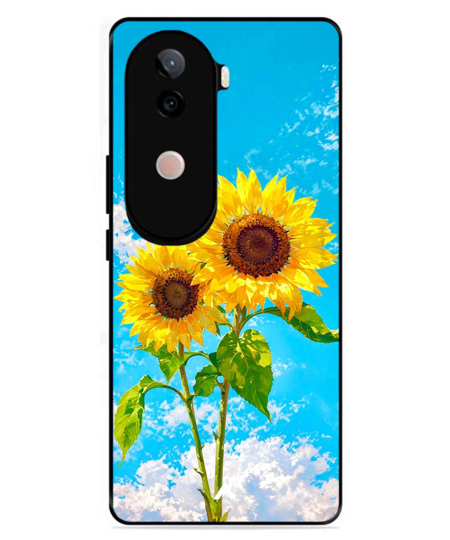 Sunflower Metal Back Cover Phone Case for Vivo v40e