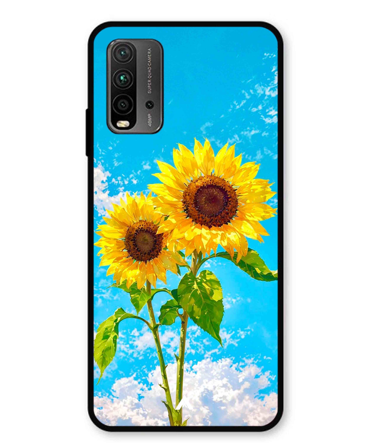 Sunflower Metal Back Cover Phone Case for Xiaomi Redmi 9 Power