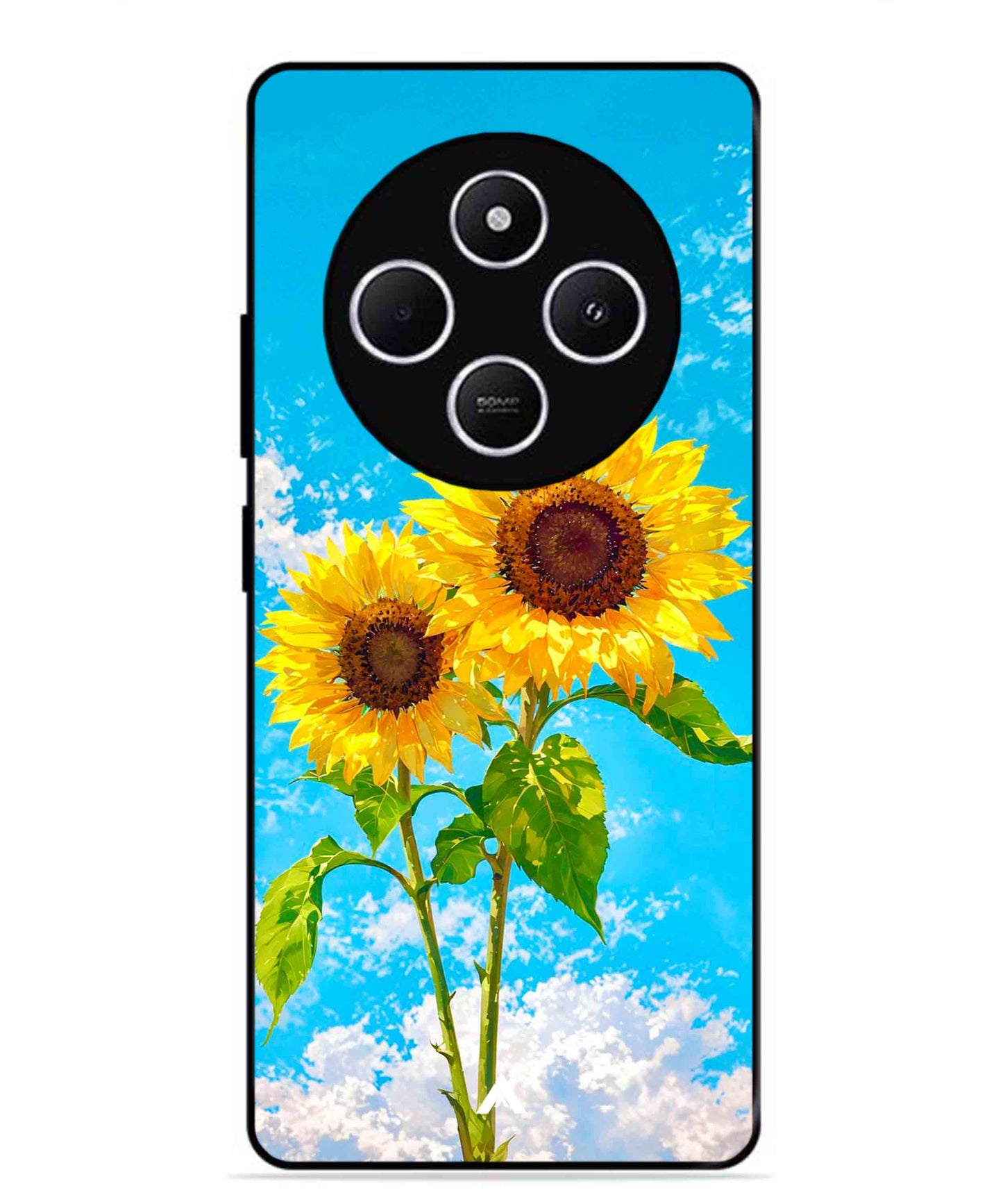 Sunflower Metal Back Cover Phone Case for Xiaomi Redmi A4