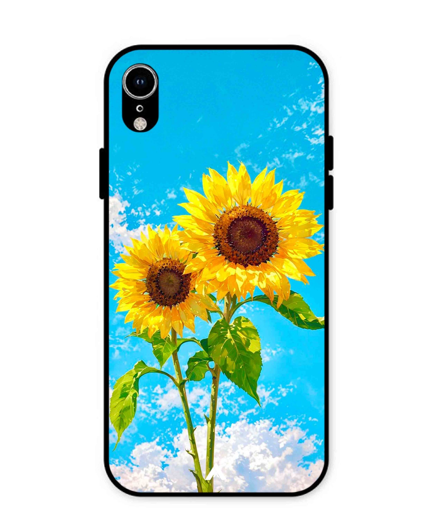 Sunflower Metal Back Cover Phone Case for iPhone Xr