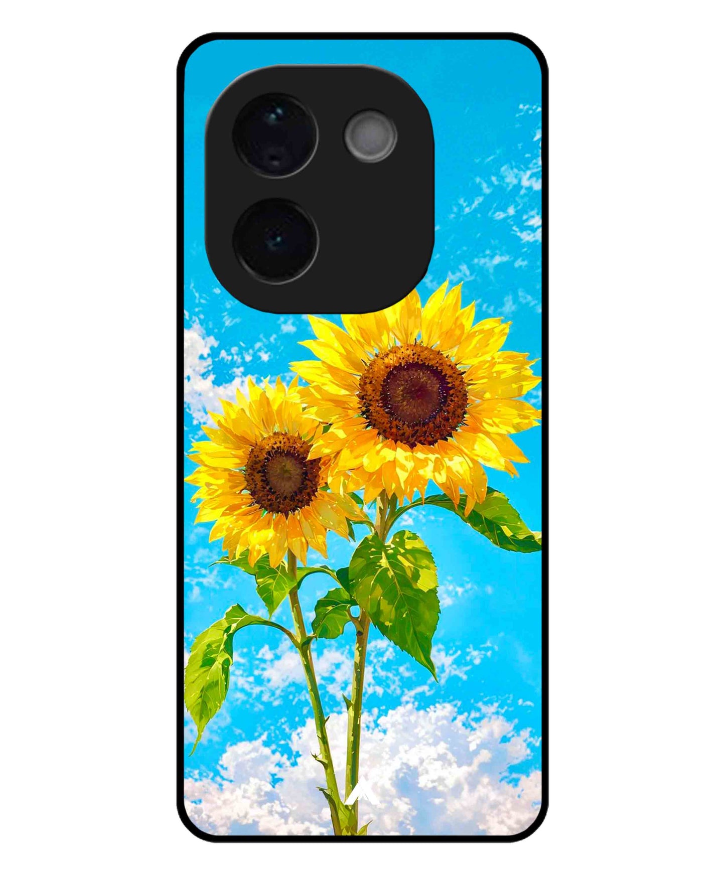 Sunflower Metal Back Cover Phone Case for iQOO Z9s Pro