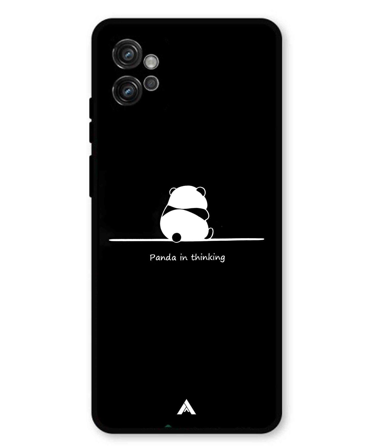 Thinking Panda Metal Back Cover Phone Case for Moto G32