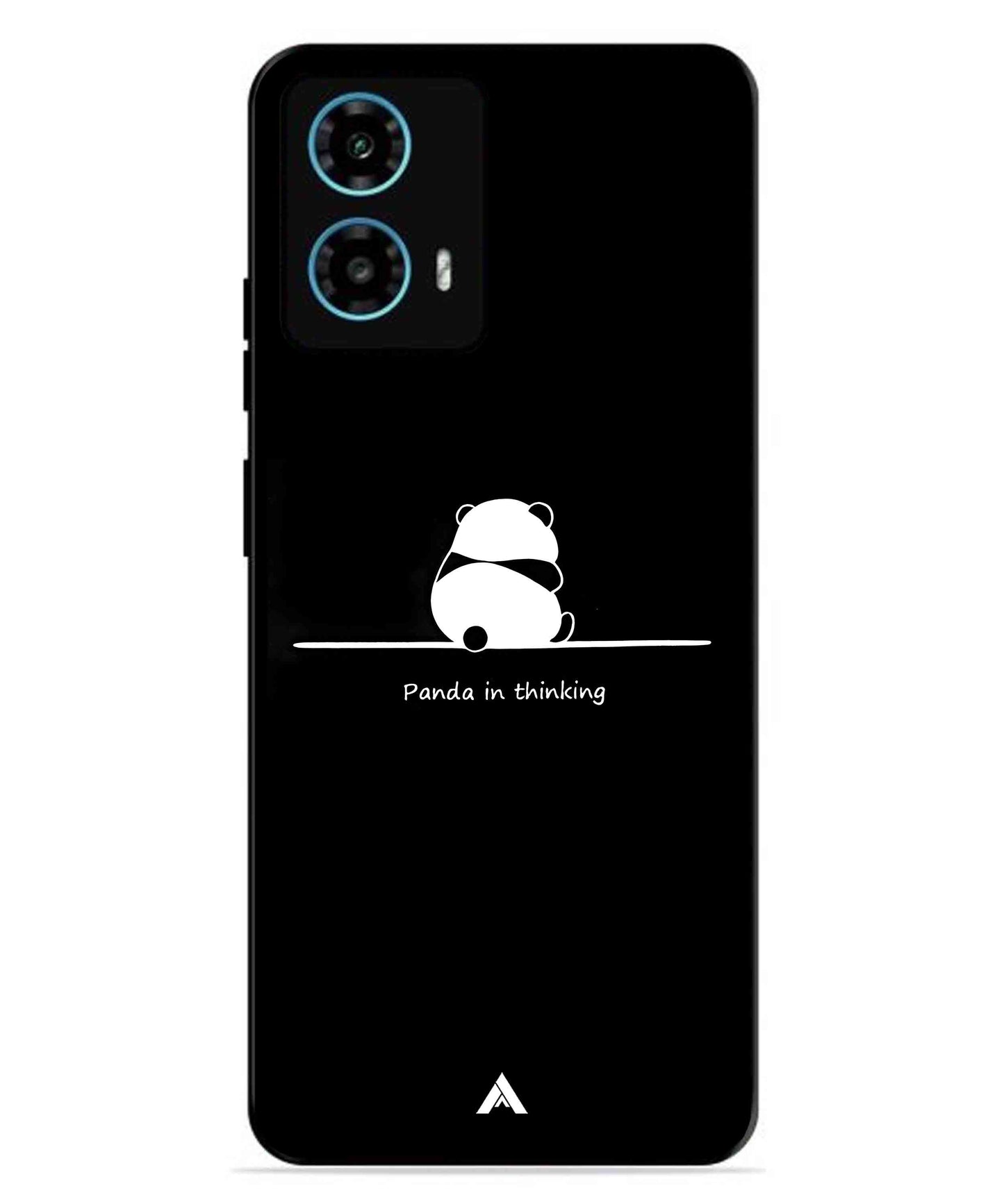 Thinking Panda Metal Back Cover Phone Case for Moto G34