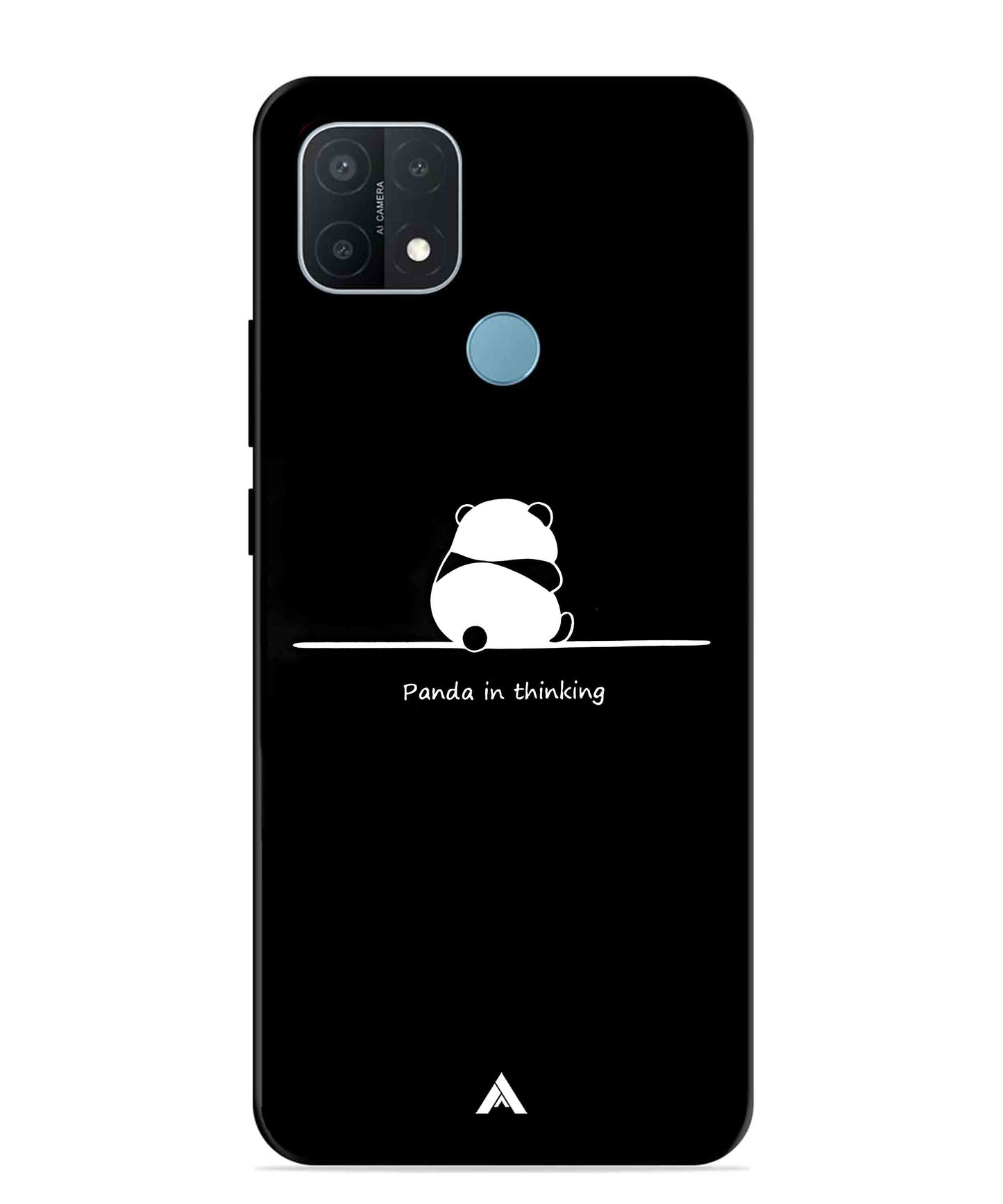 Thinking Panda Metal Back Cover Phone Case for OPPO A15