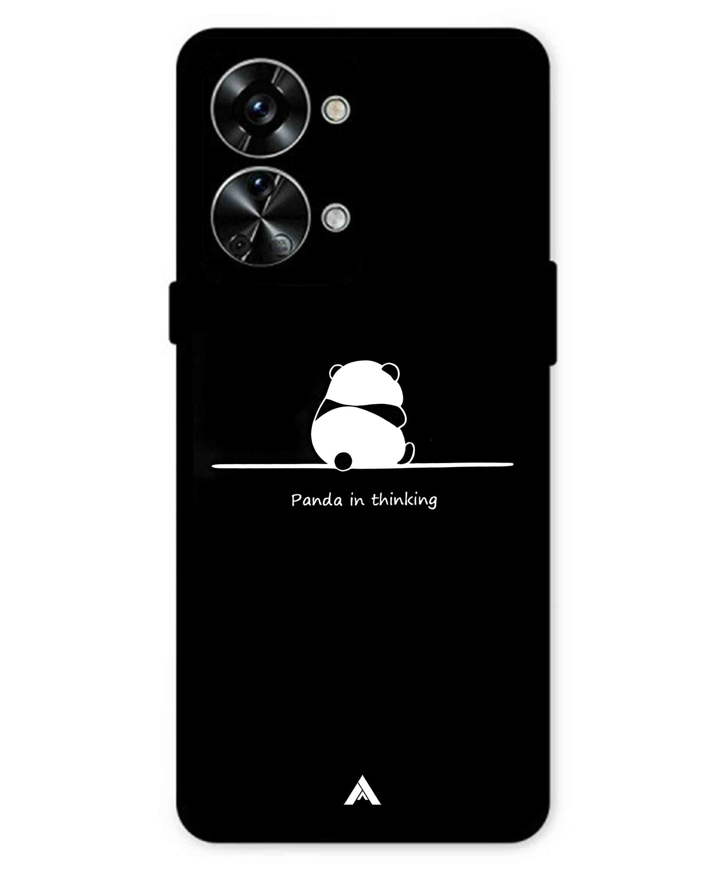 Thinking Panda Metal Back Cover Phone Case for Oneplus Nord 2T