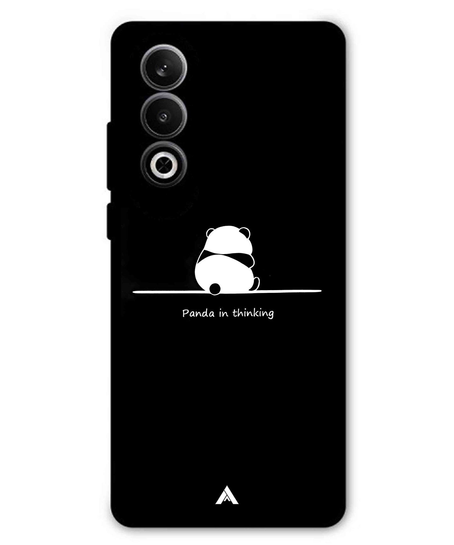 Thinking Panda Metal Back Cover Phone Case for Oneplus Nord CE 4