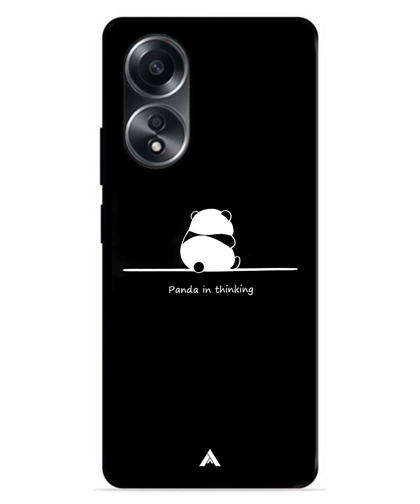Thinking Panda Metal Back Cover Phone Case for Oppo A78