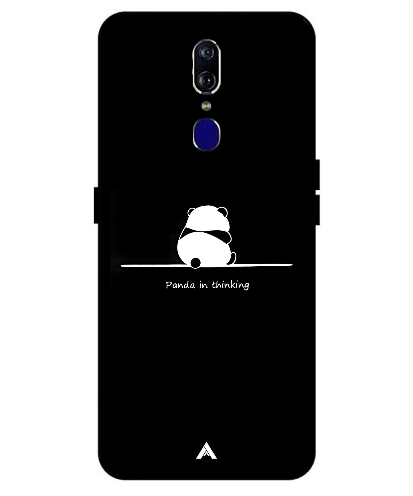 Thinking Panda Metal Back Cover Phone Case for Oppo F11