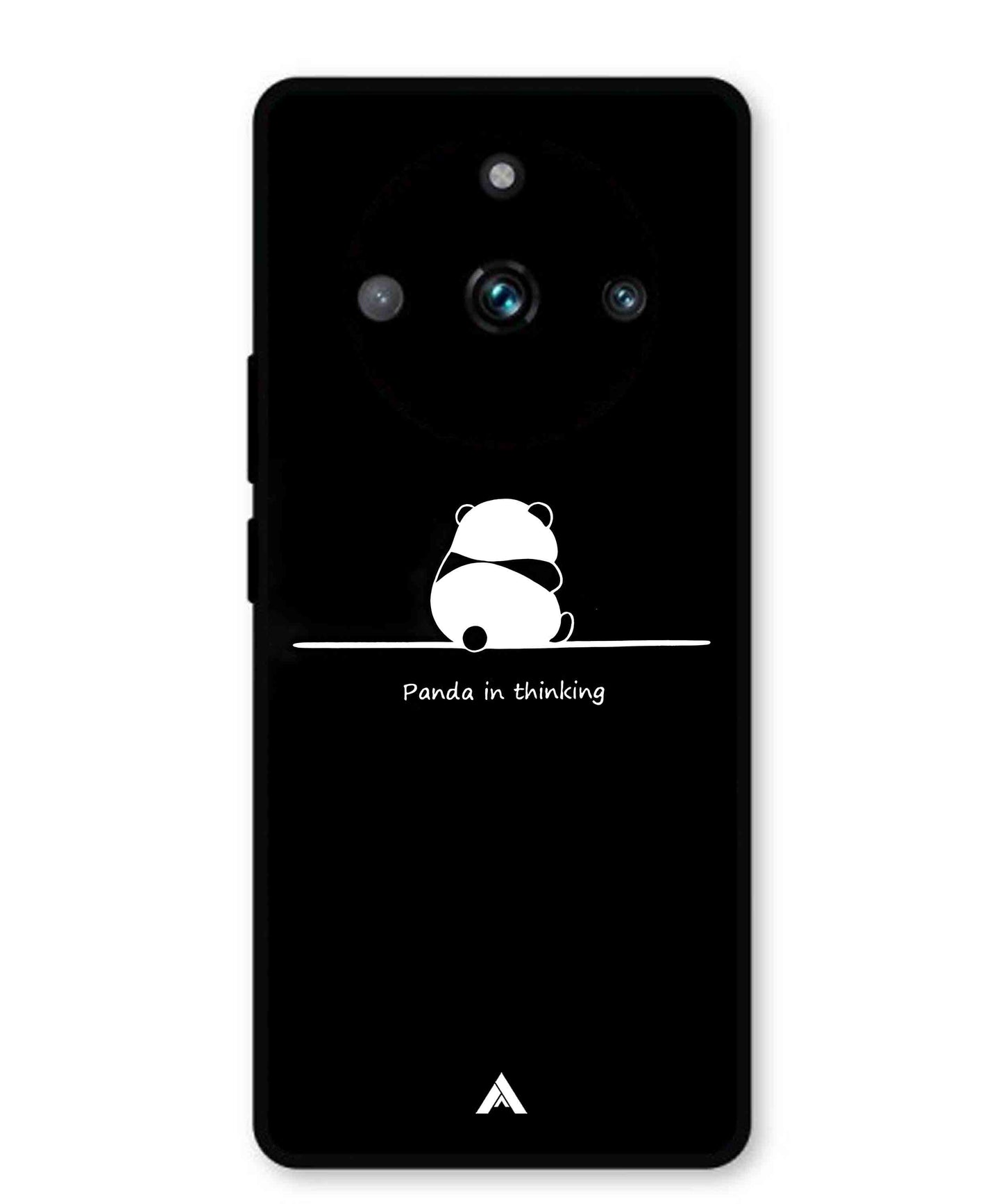 Thinking Panda Metal Back Cover Phone Case for Realme 11 Pro