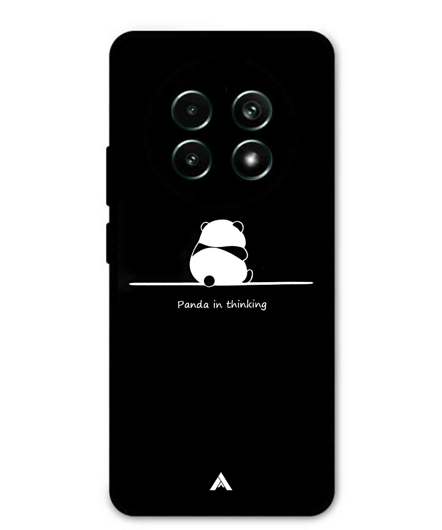 Thinking Panda Metal Back Cover Phone Case for Realme 13 Pro