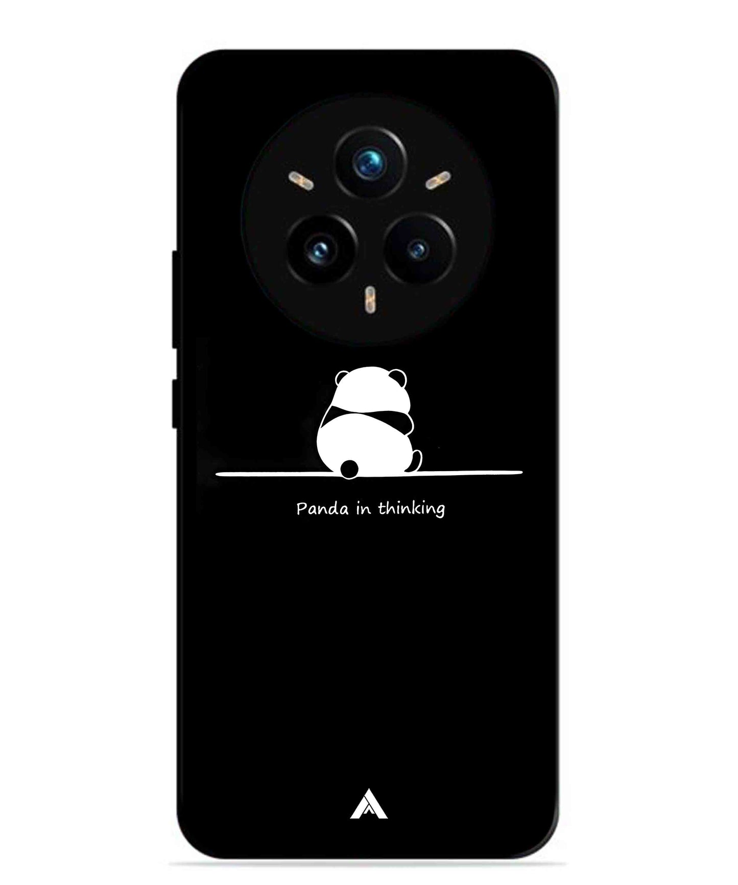 Thinking Panda Metal Back Cover Phone Case for Realme 14 Pro