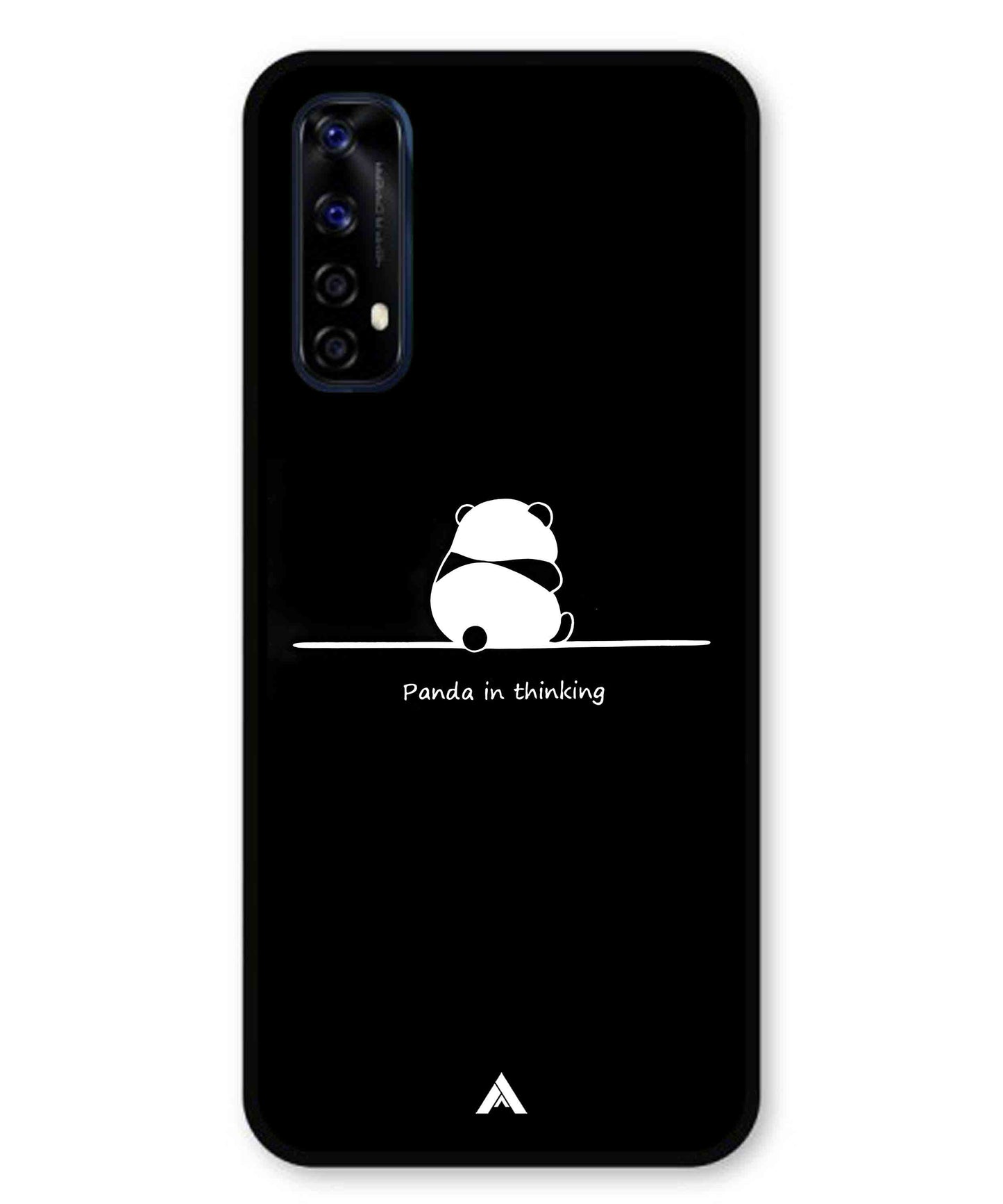 Thinking Panda Metal Back Cover Phone Case for Realme 7