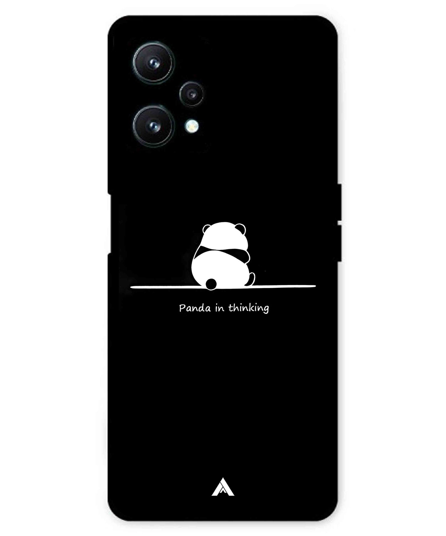 Thinking Panda Metal Back Cover Phone Case for Realme 9 SE