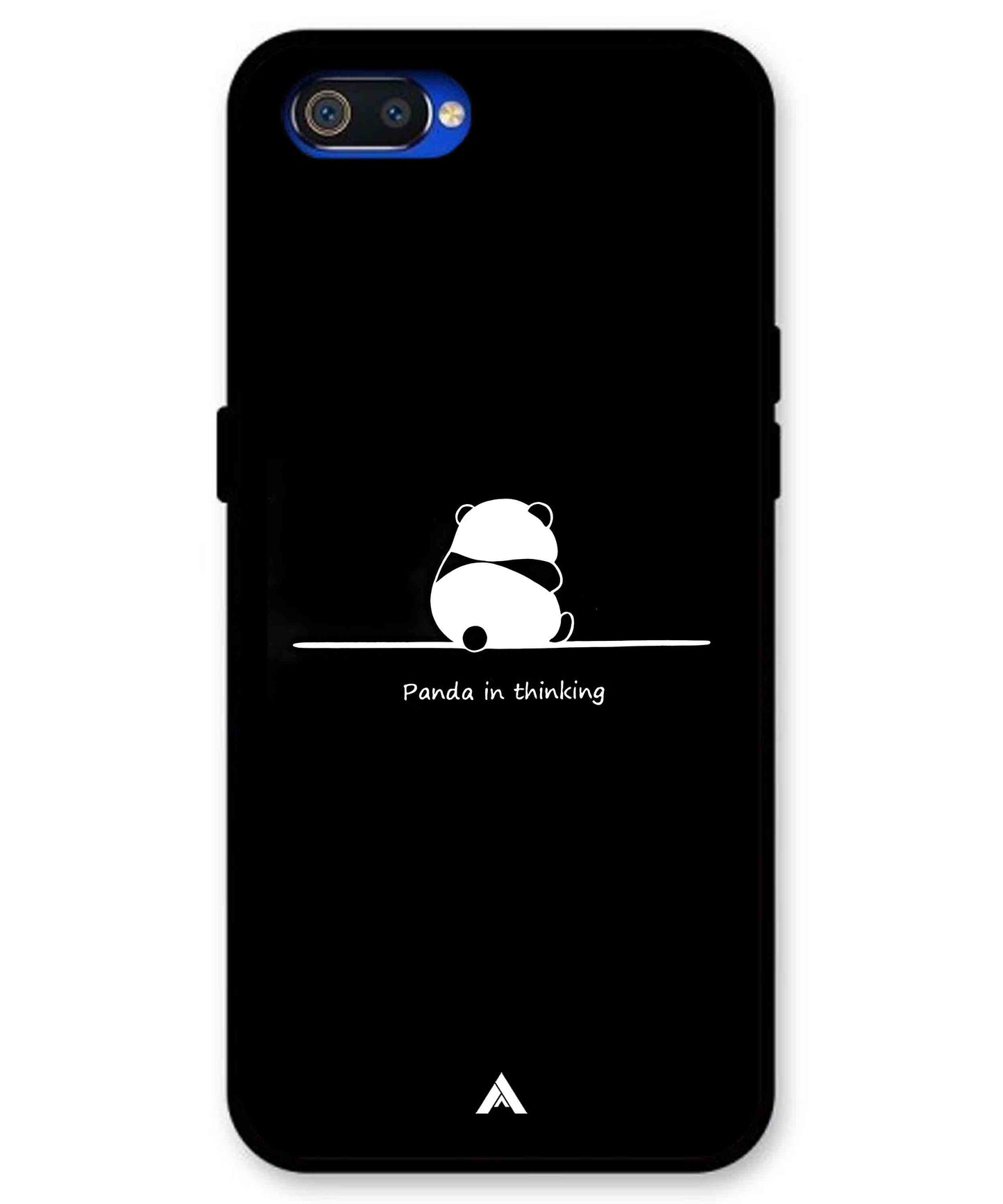 Thinking Panda Metal Back Cover Phone Case for Realme C2