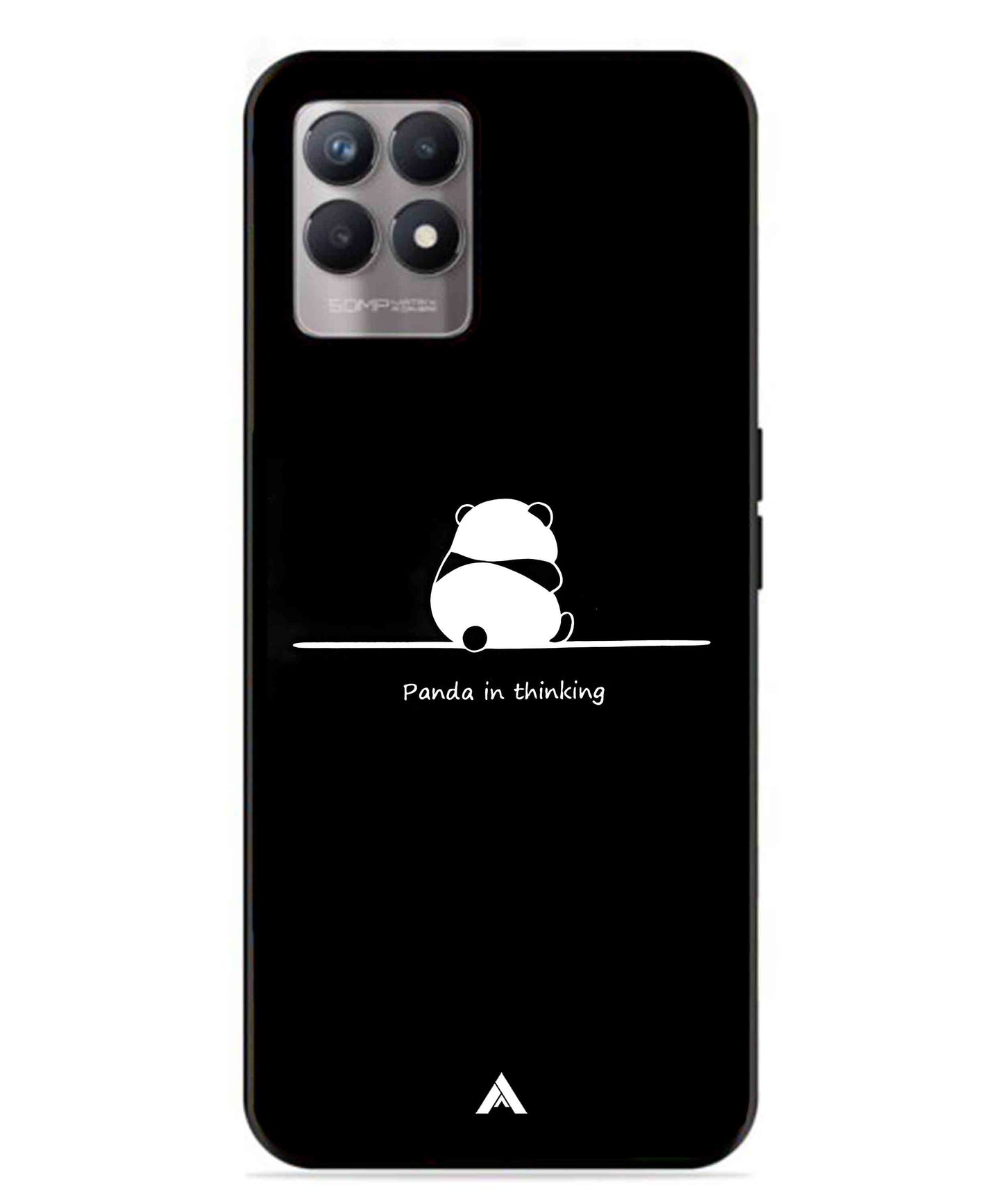 Thinking Panda Metal Back Cover Phone Case for Realme Narzo 50