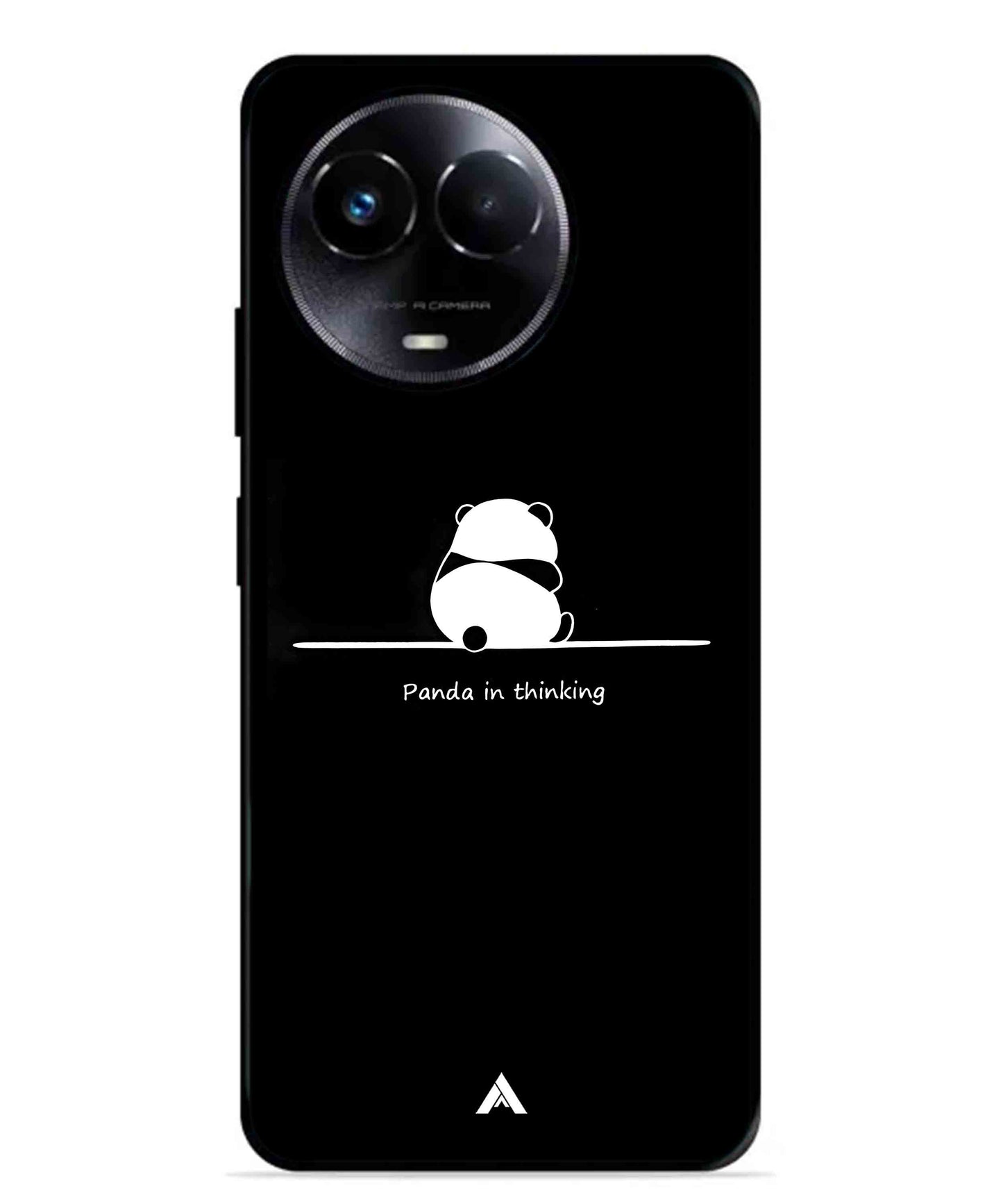 Thinking Panda Metal Back Cover Phone Case for Realme Narzo 60X