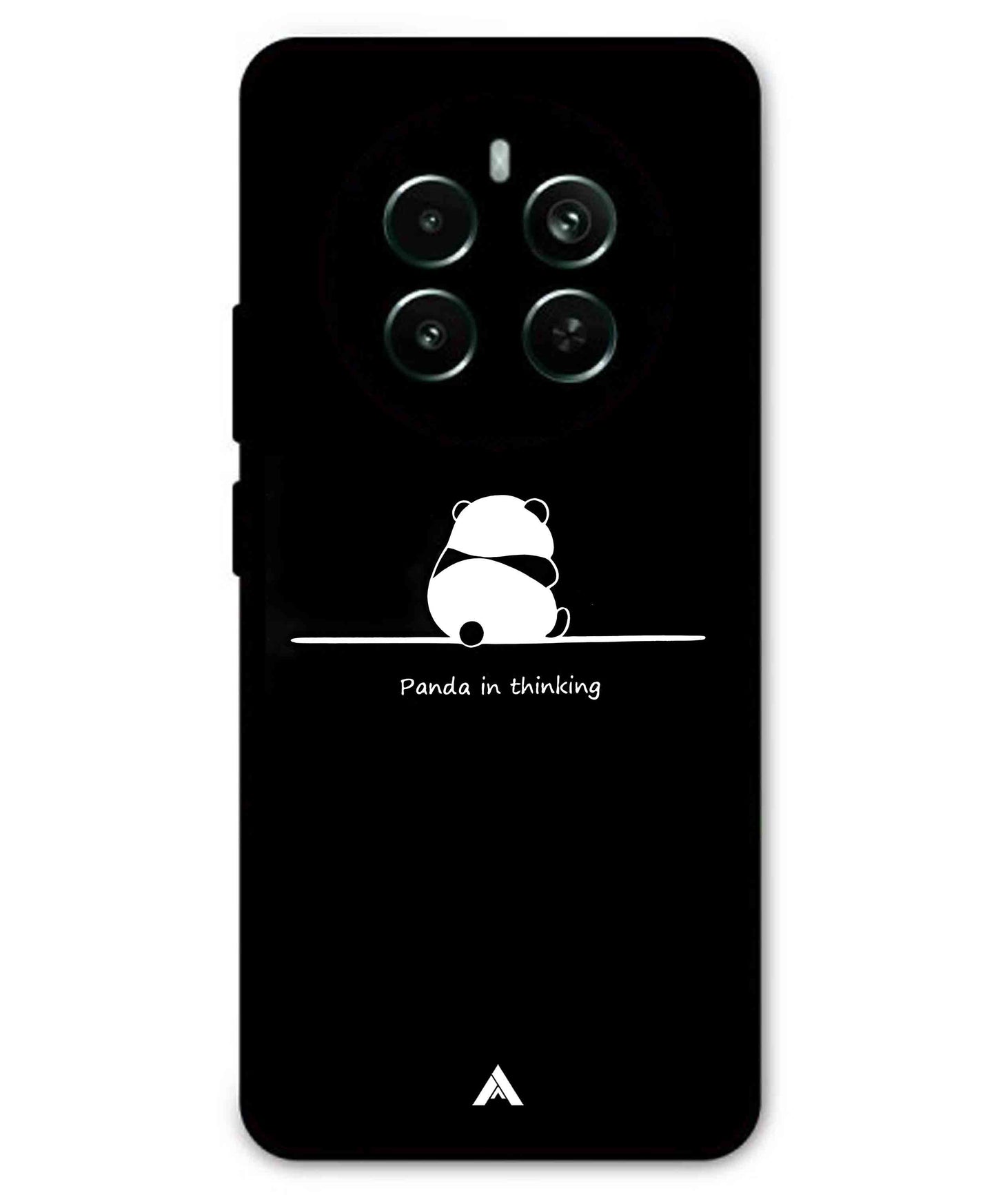 Thinking Panda Metal Back Cover Phone Case for Realme P1